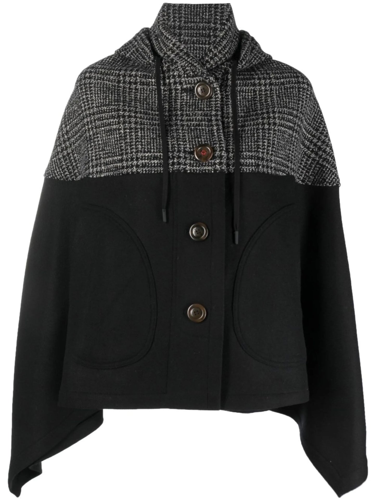 two-tone hooded cape