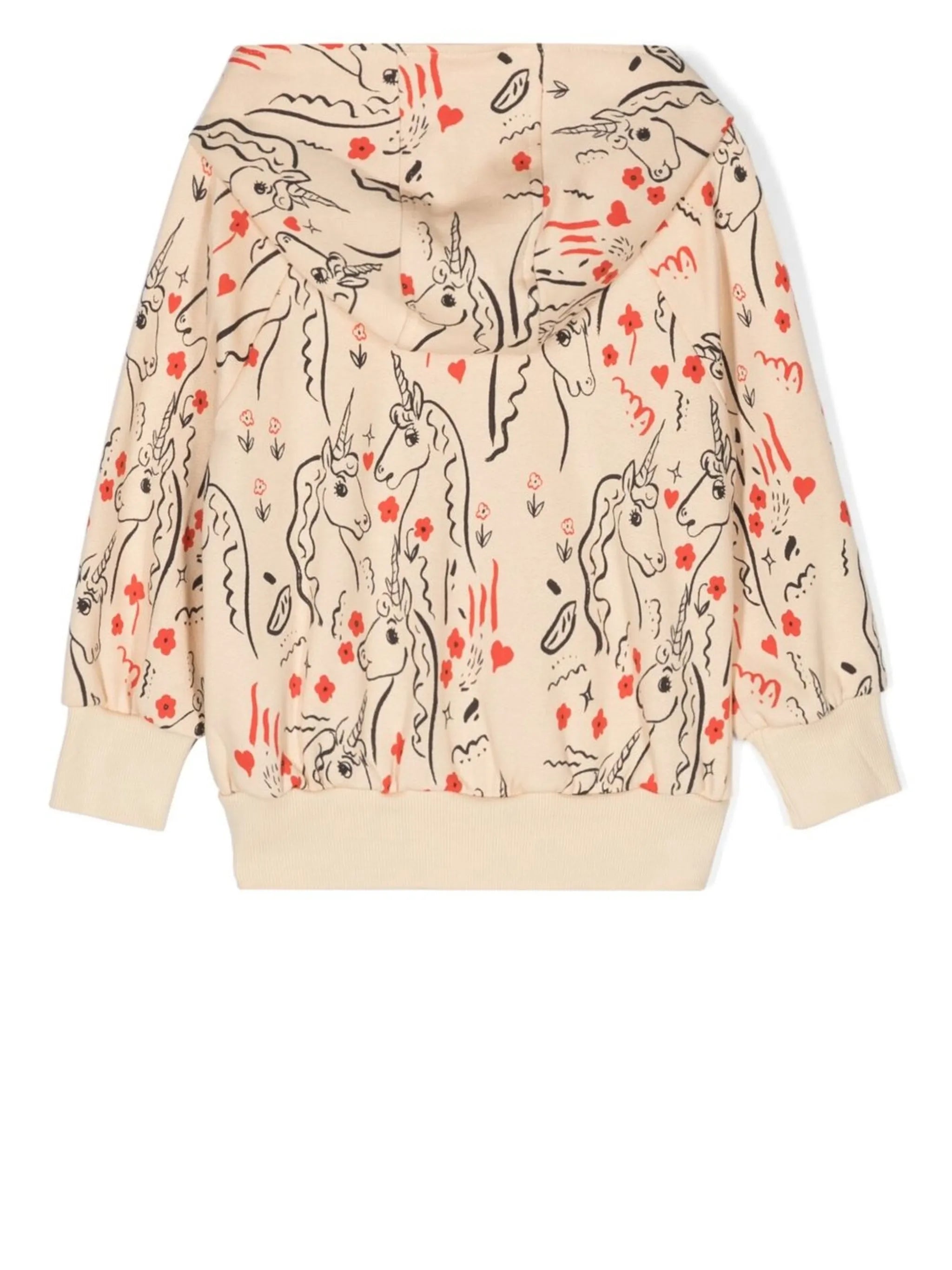 Scottish Unicorns print zip-up hoodie