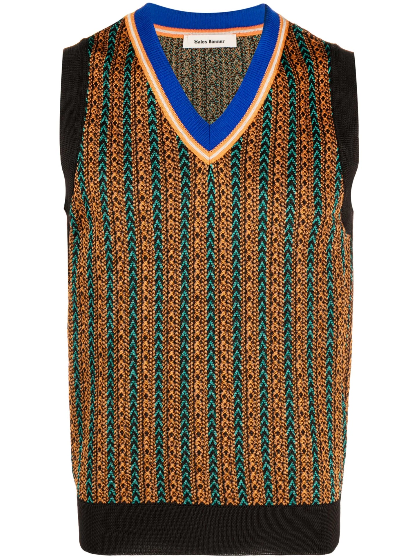 striped knitted vest