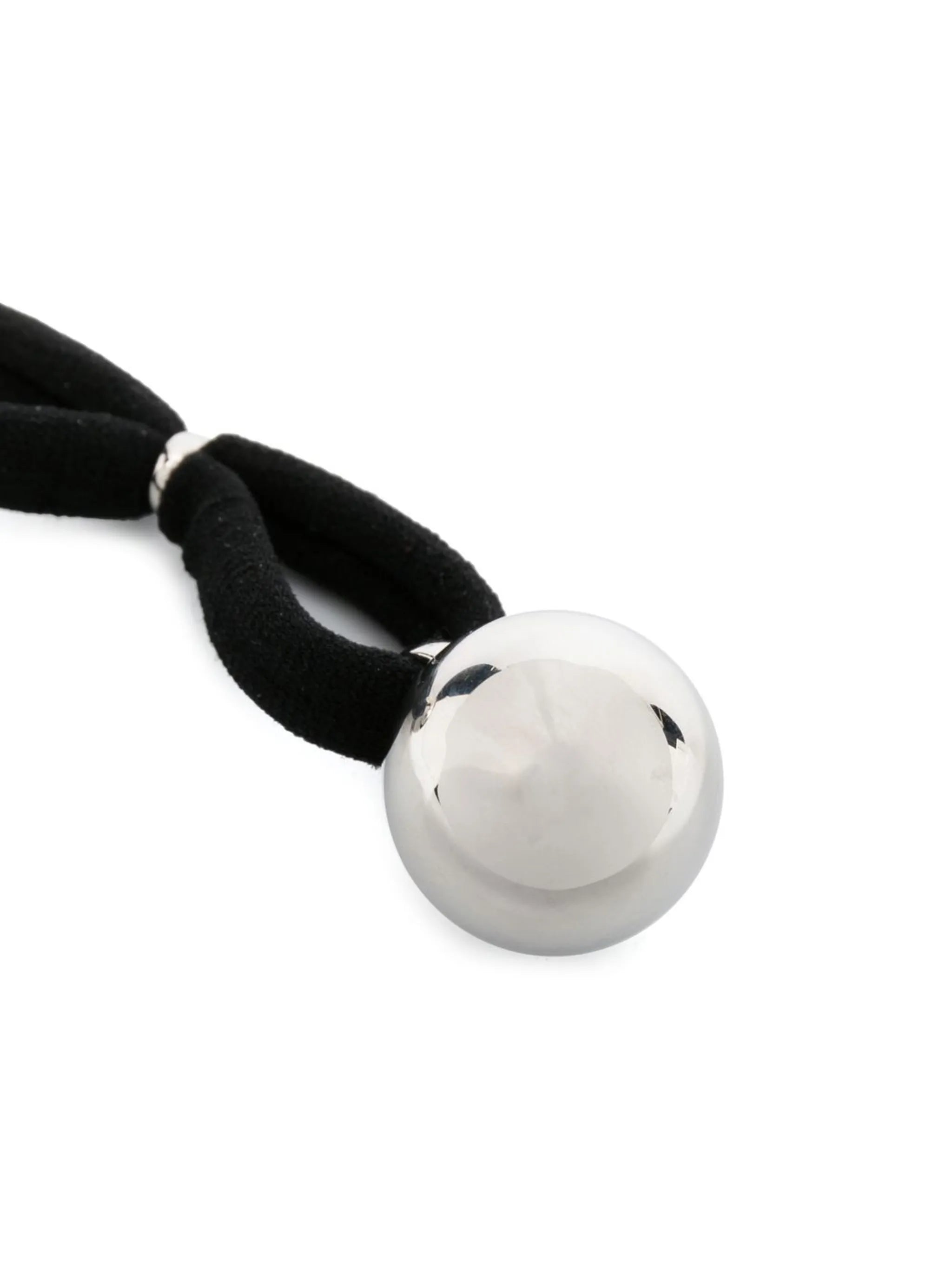 metallic-ball hair tie