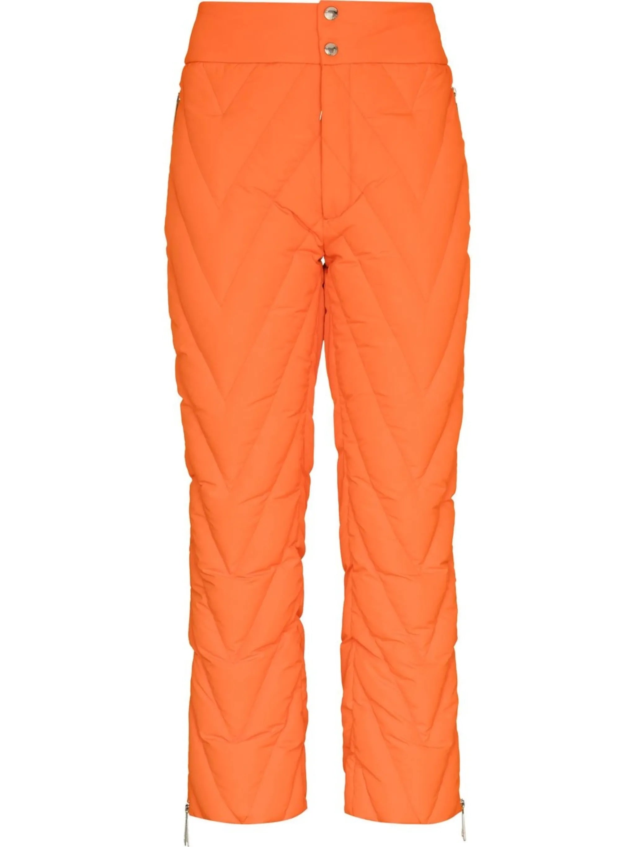 chevron quilted ski trousers