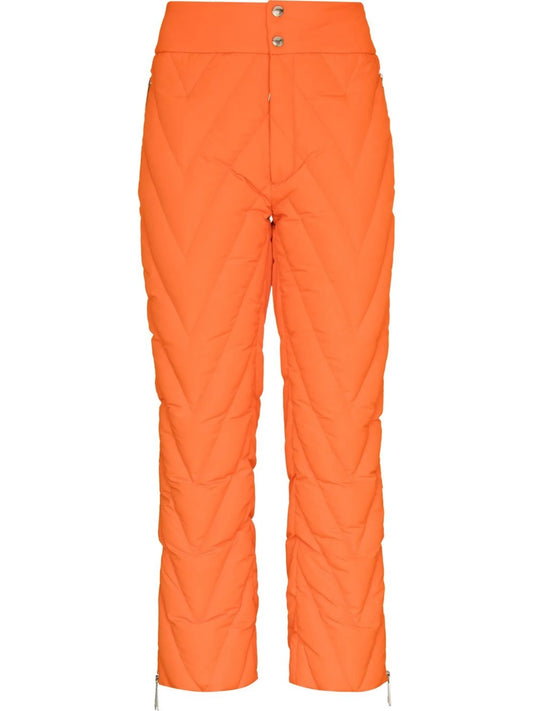 chevron quilted ski trousers