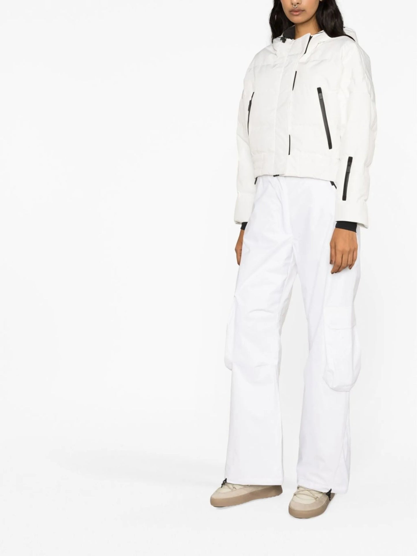 cargo high-waisted track pants