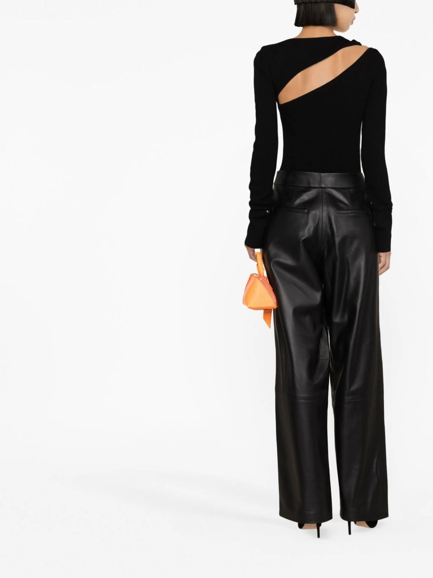 cut-out long-sleeved cashmere top
