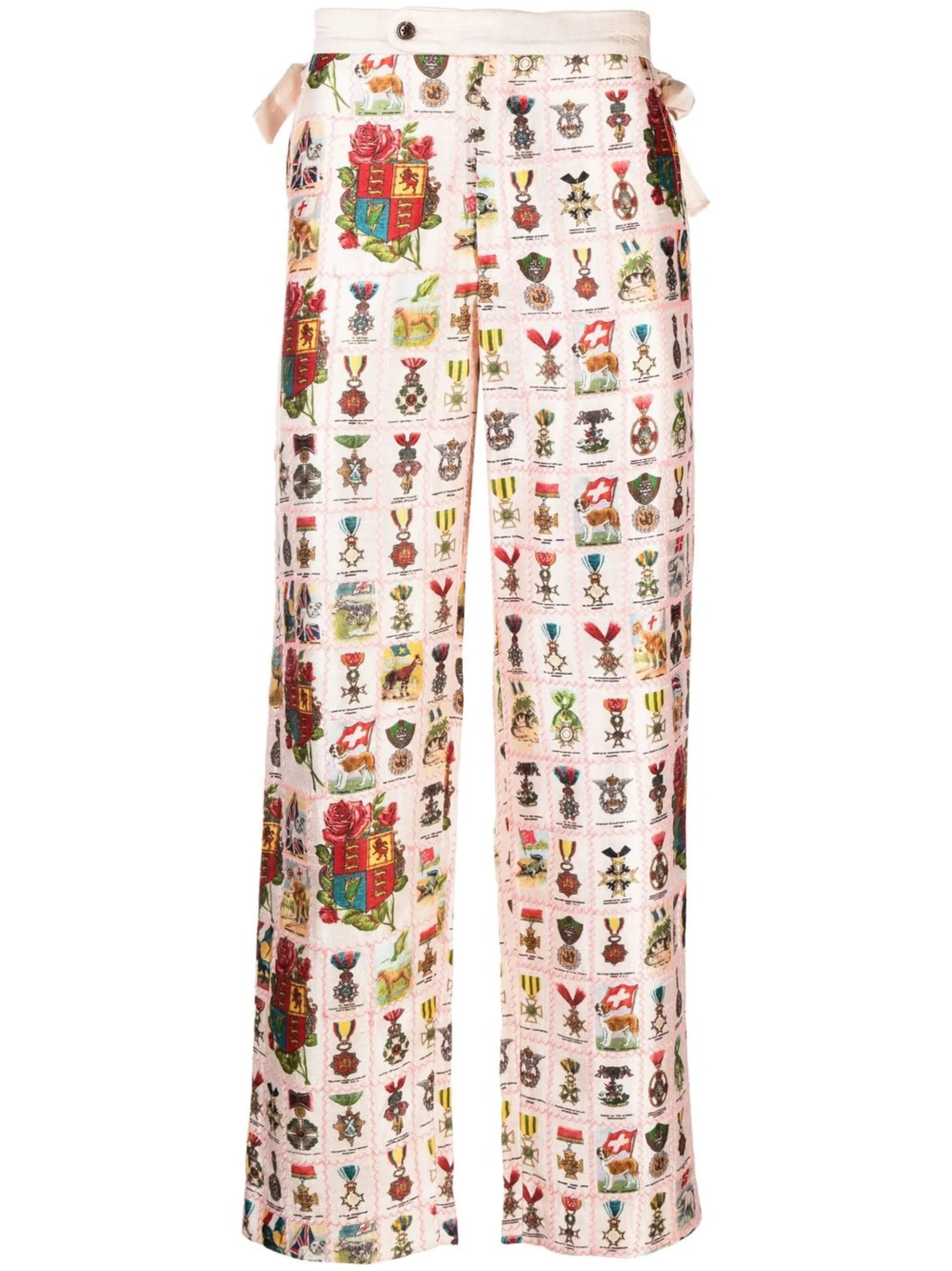 signet-quilted straight trousers