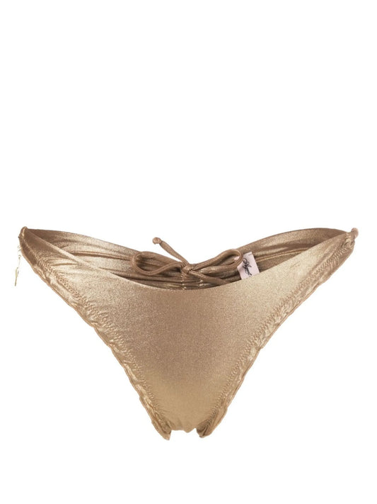 Berry gathered-detail bikini brief
