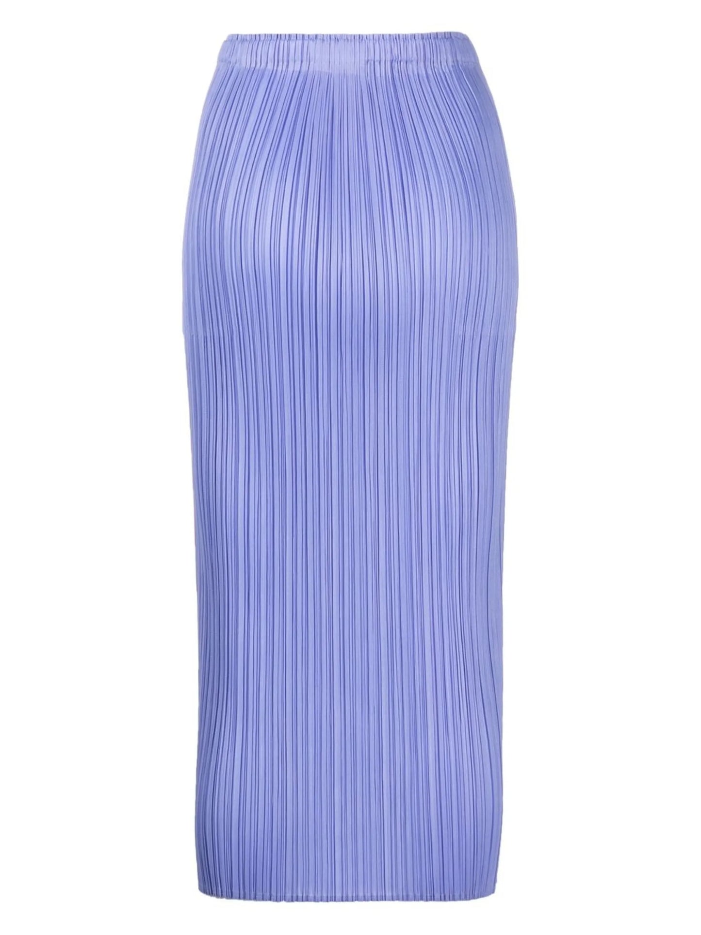 pleated midi pencil skirt