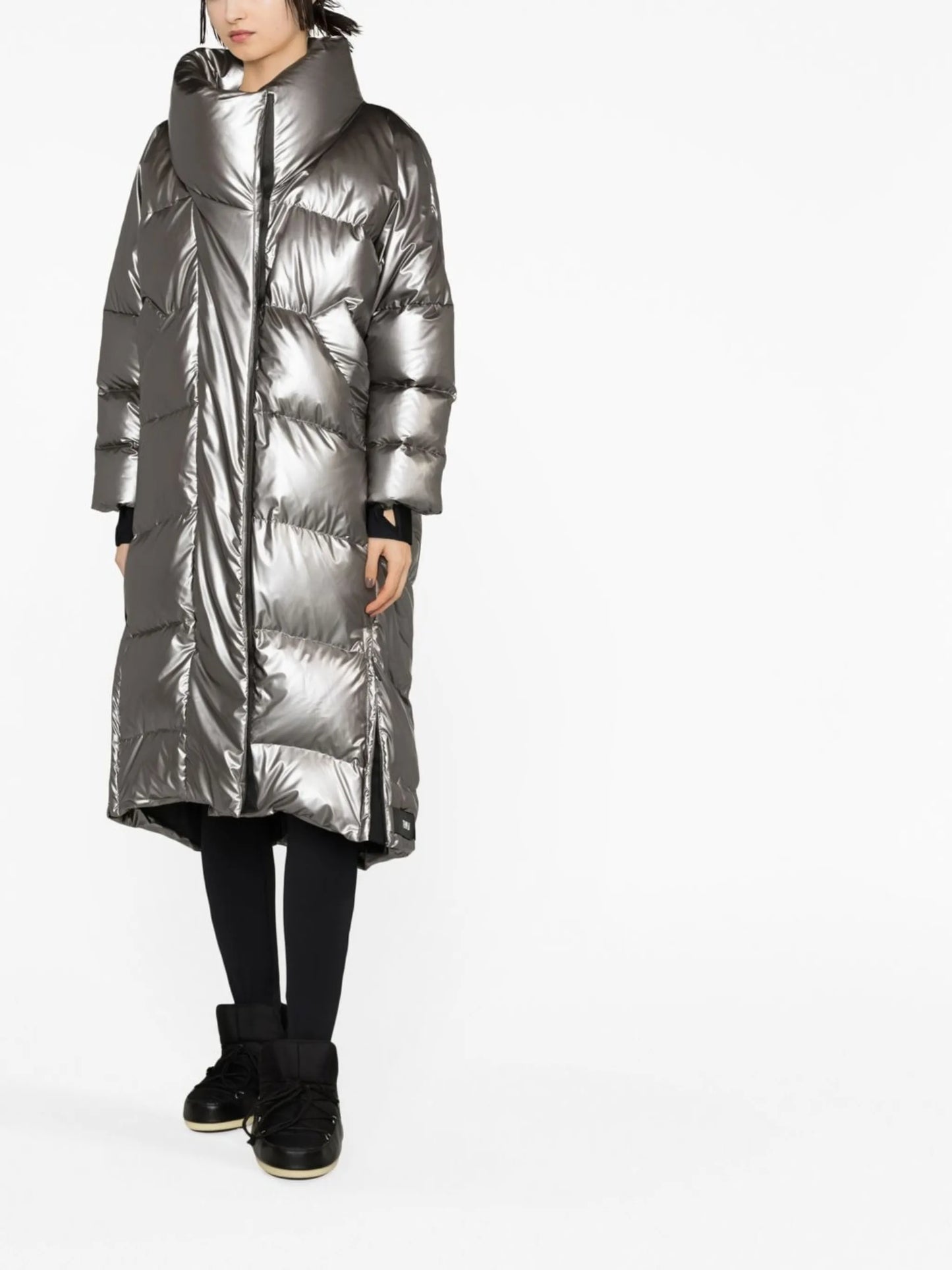 funnel-neck padded coat