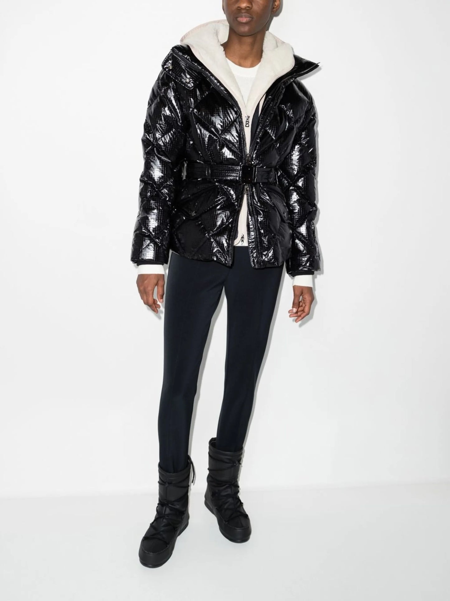 mara high-shine quilted jacket