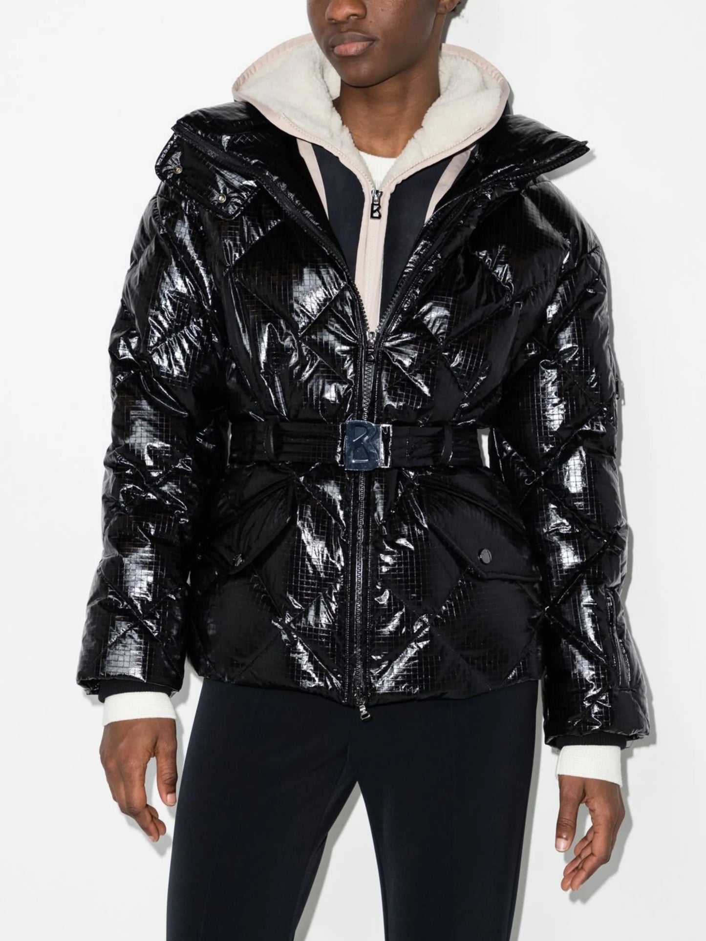 mara high-shine quilted jacket