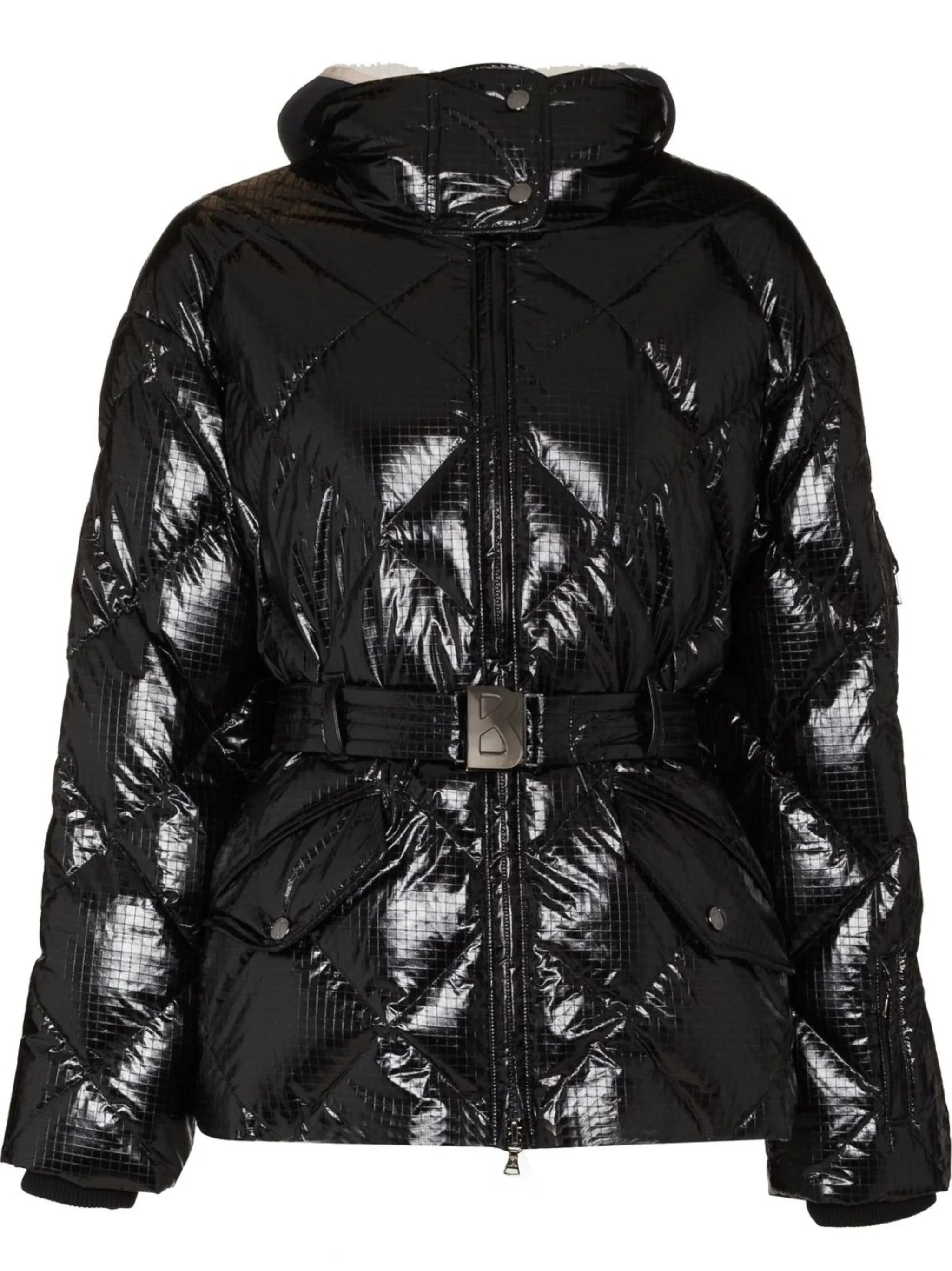 mara high-shine quilted jacket