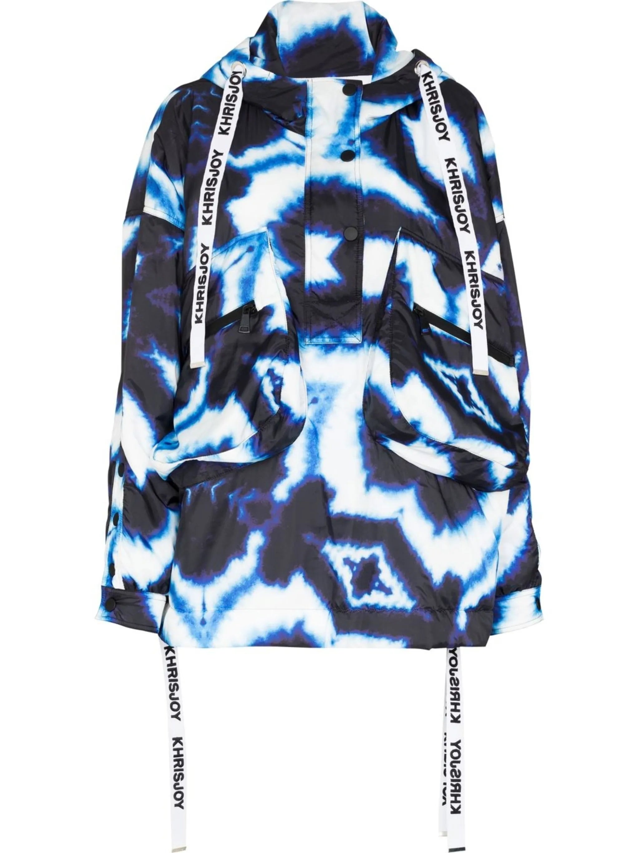 tie-dye zip-fastening jacket