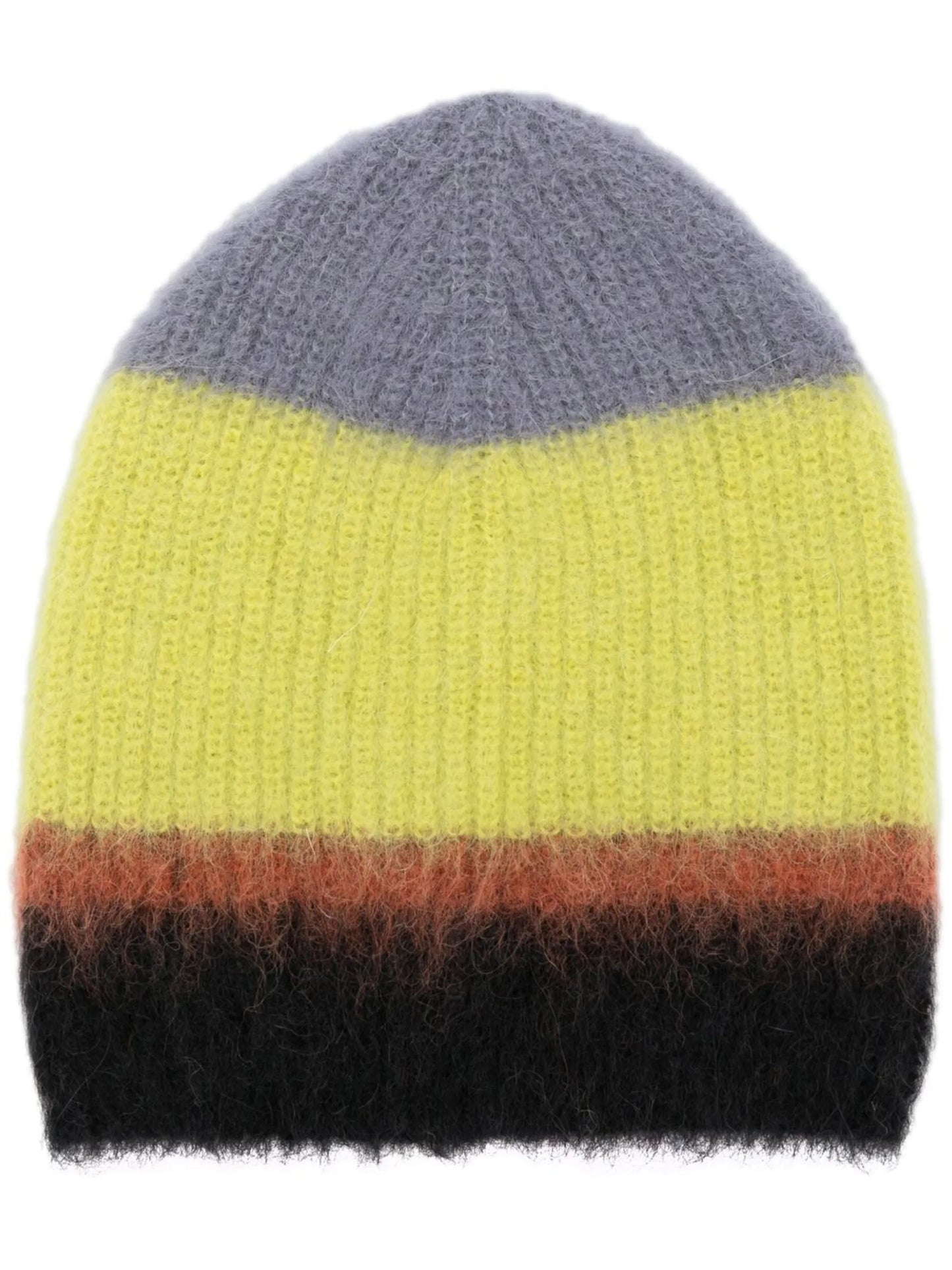 mohair striped ski beanie