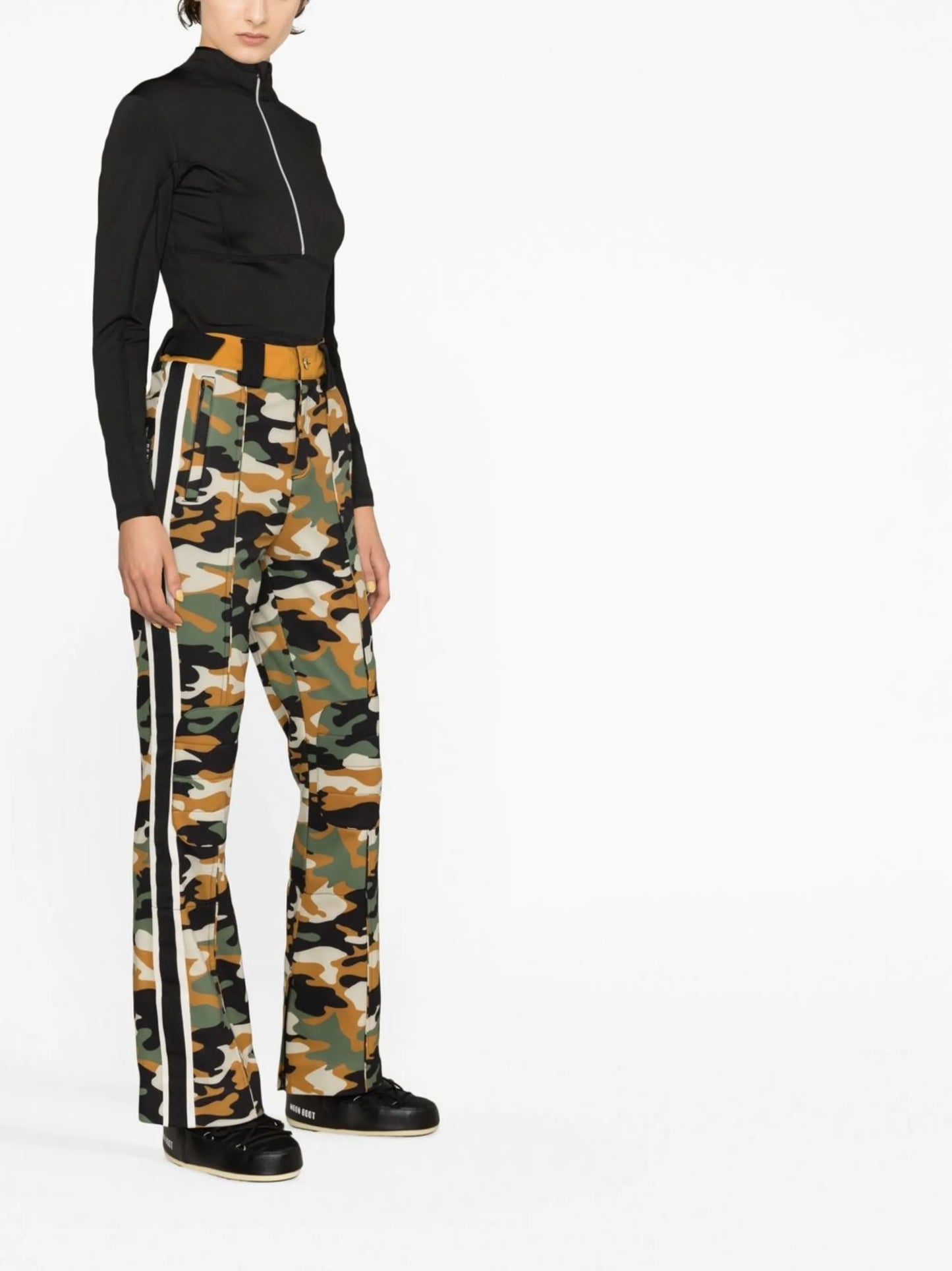 Chicane camouflage-print ski trousers