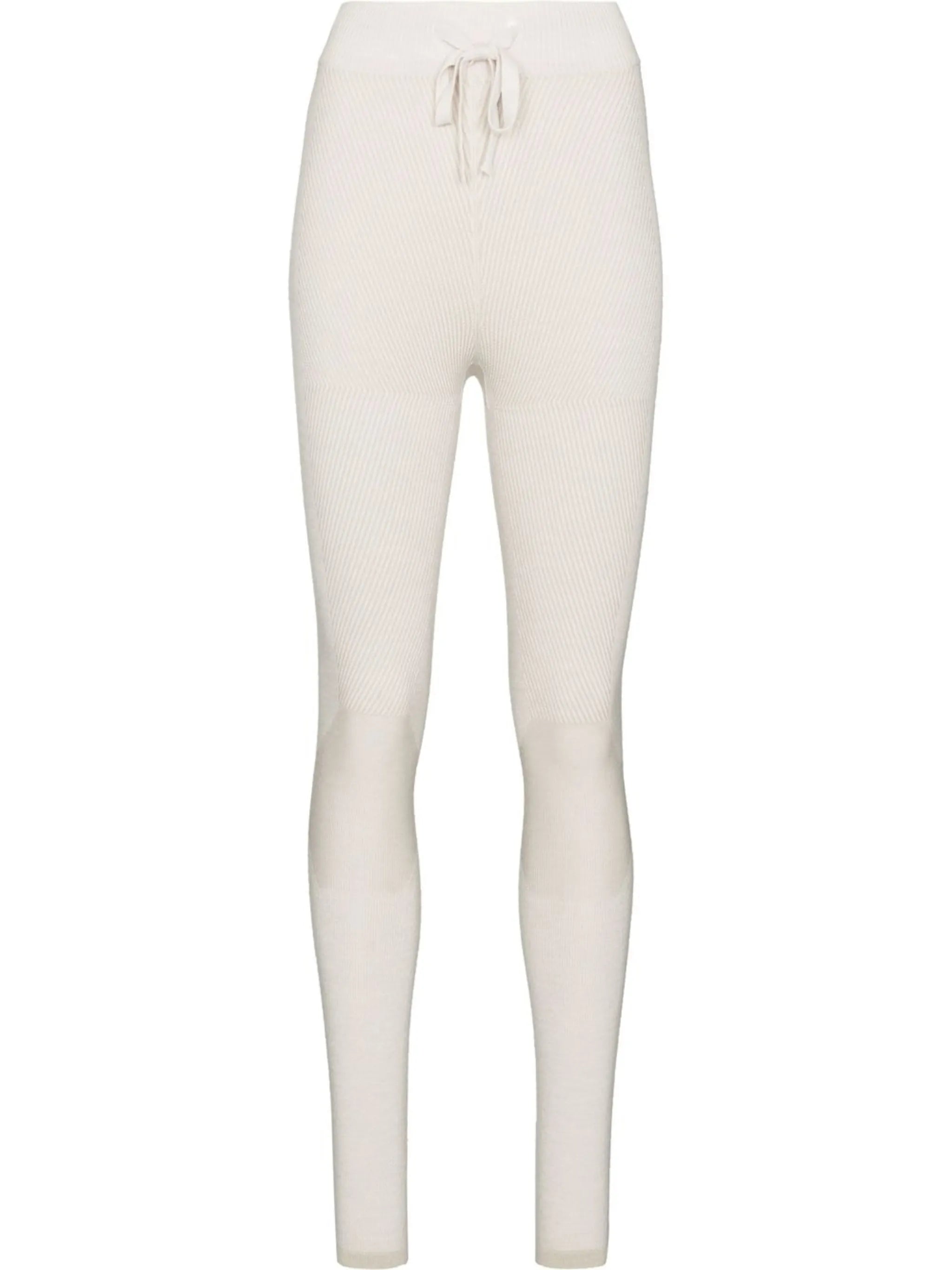 drawstring knitted trousers