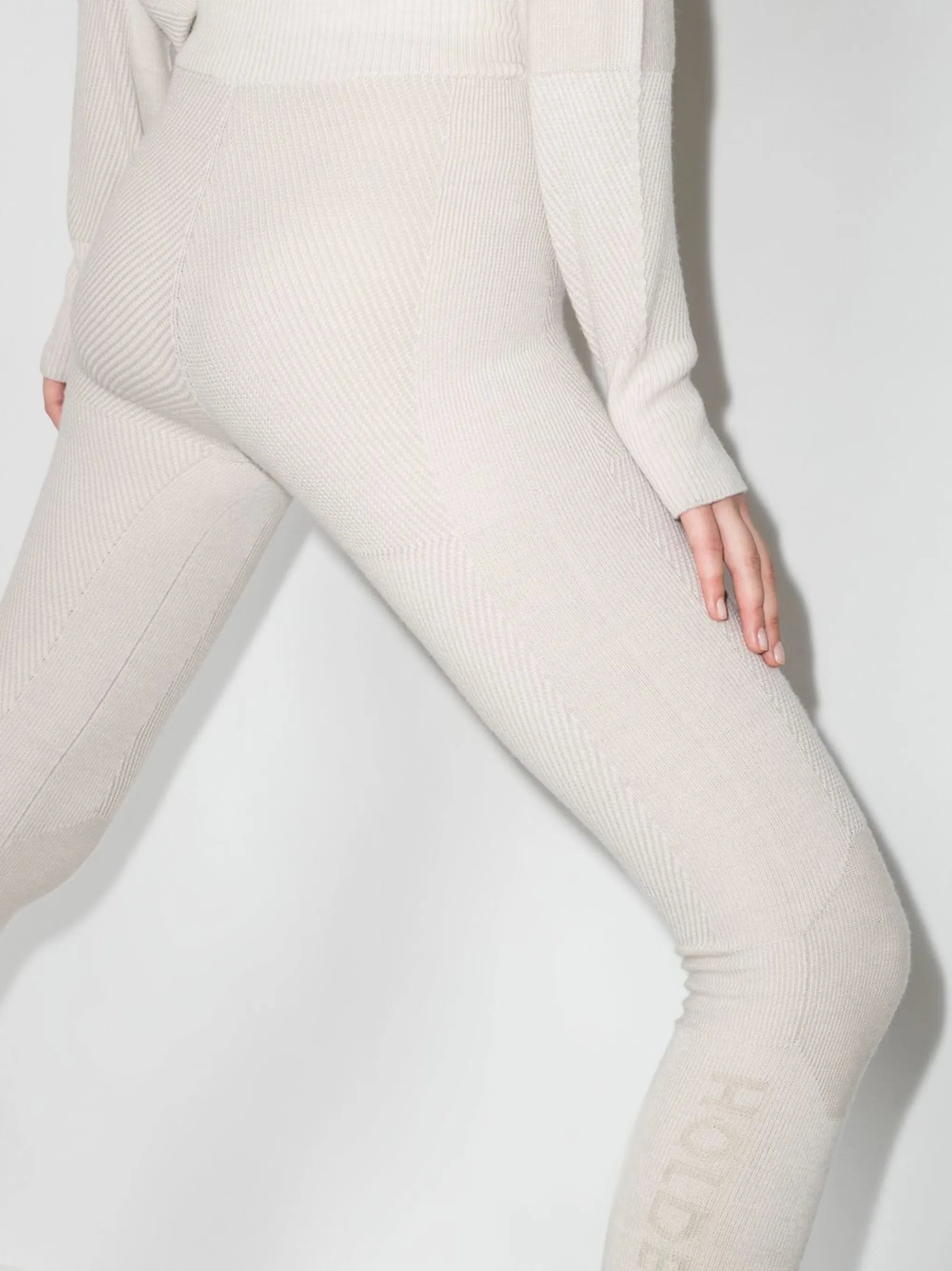 drawstring knitted trousers