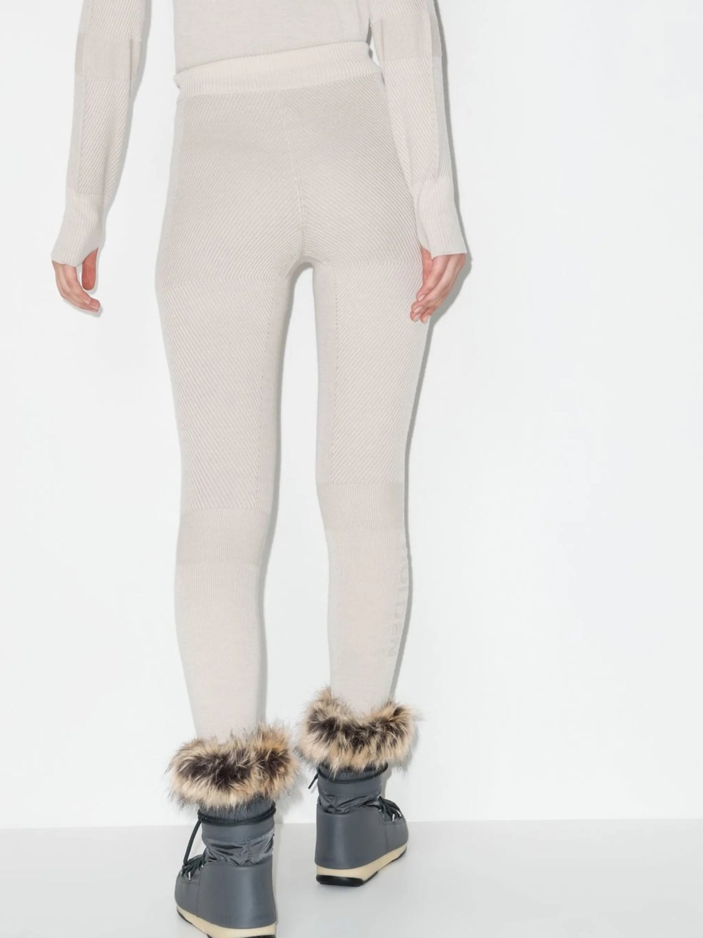 drawstring knitted trousers
