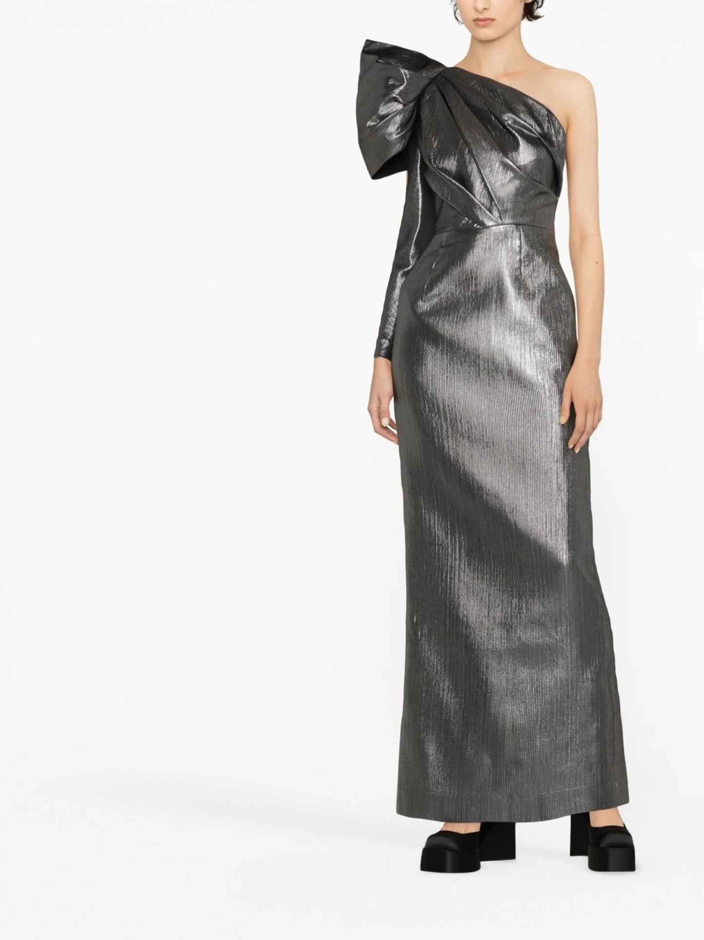 one-shoulder maxi dress