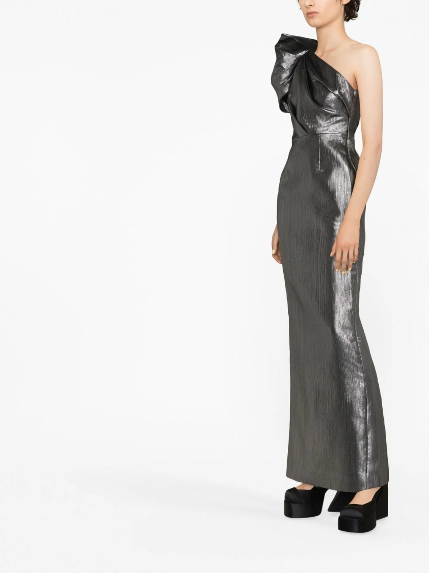 one-shoulder maxi dress