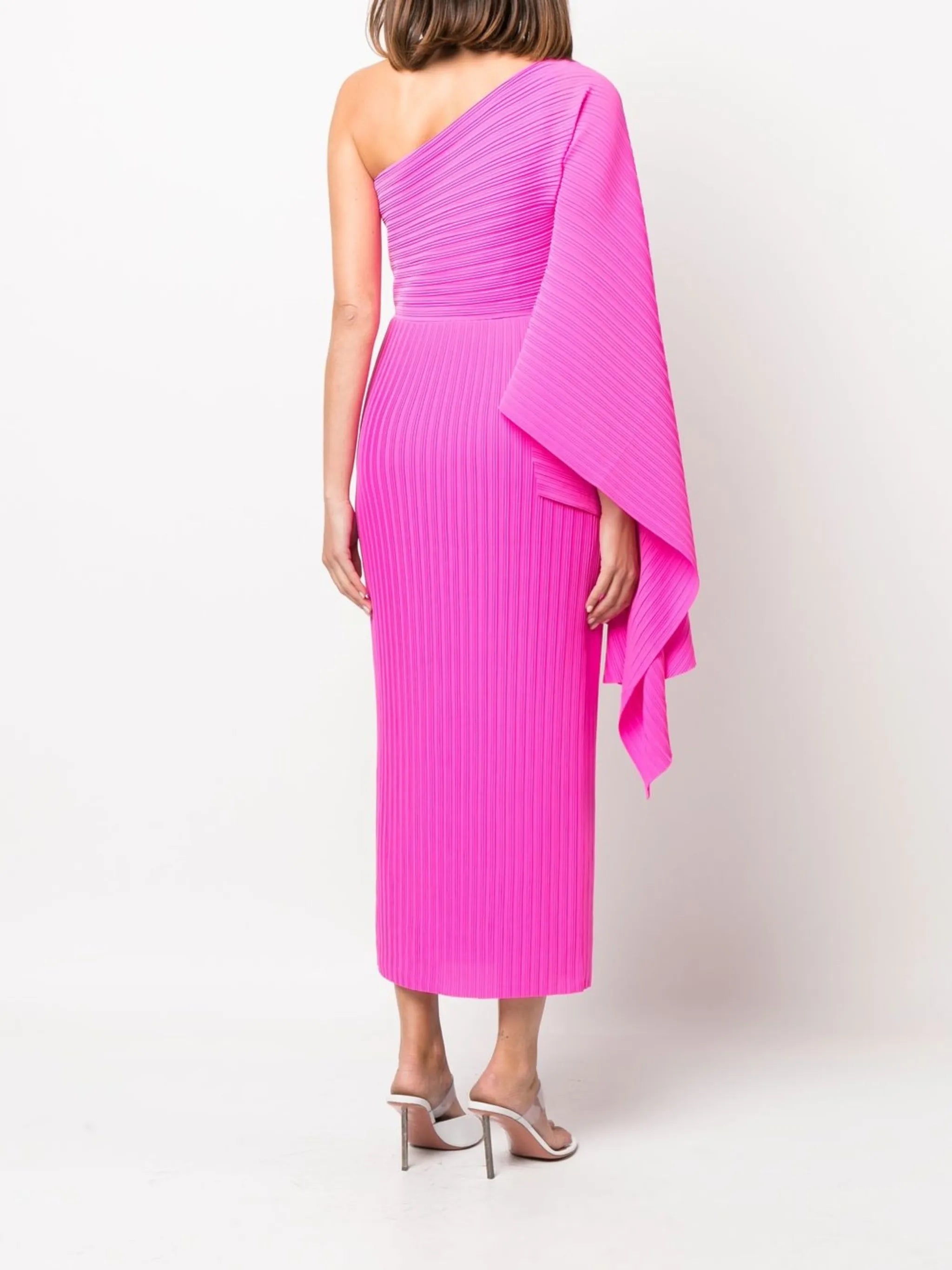 ribbed one-shoulder dress