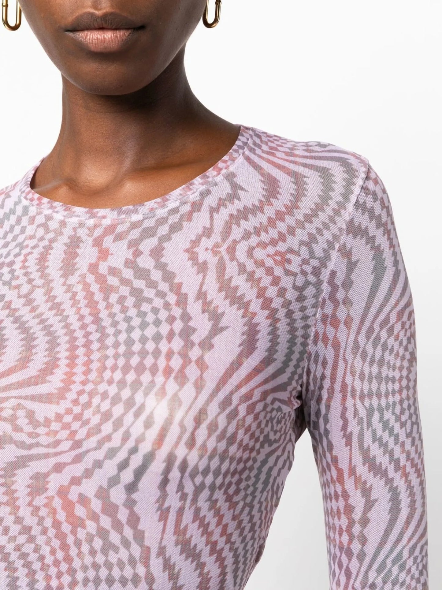 Hypnosis Tartan-print long-sleeve top