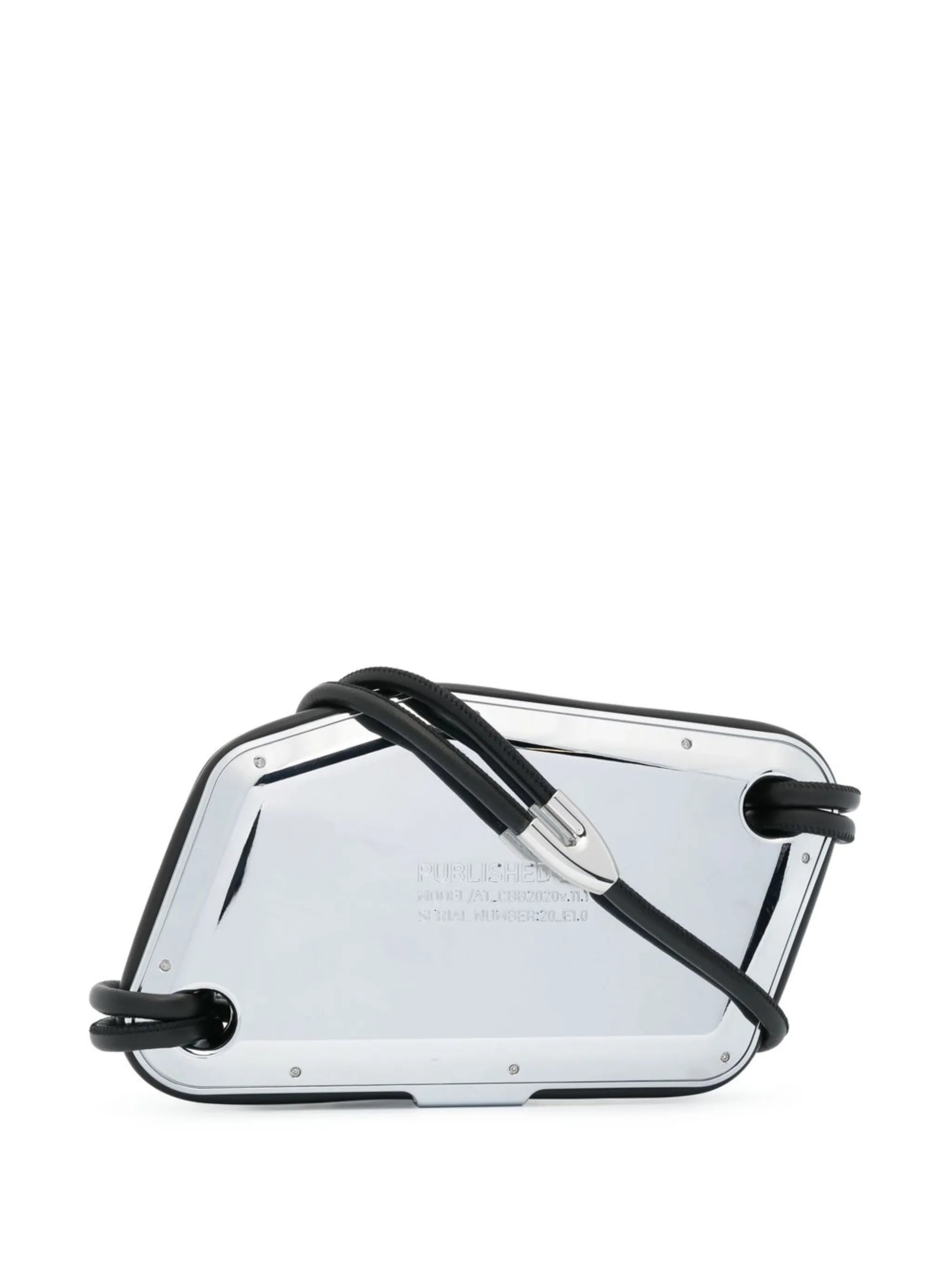 engraved-logo crossbody bag