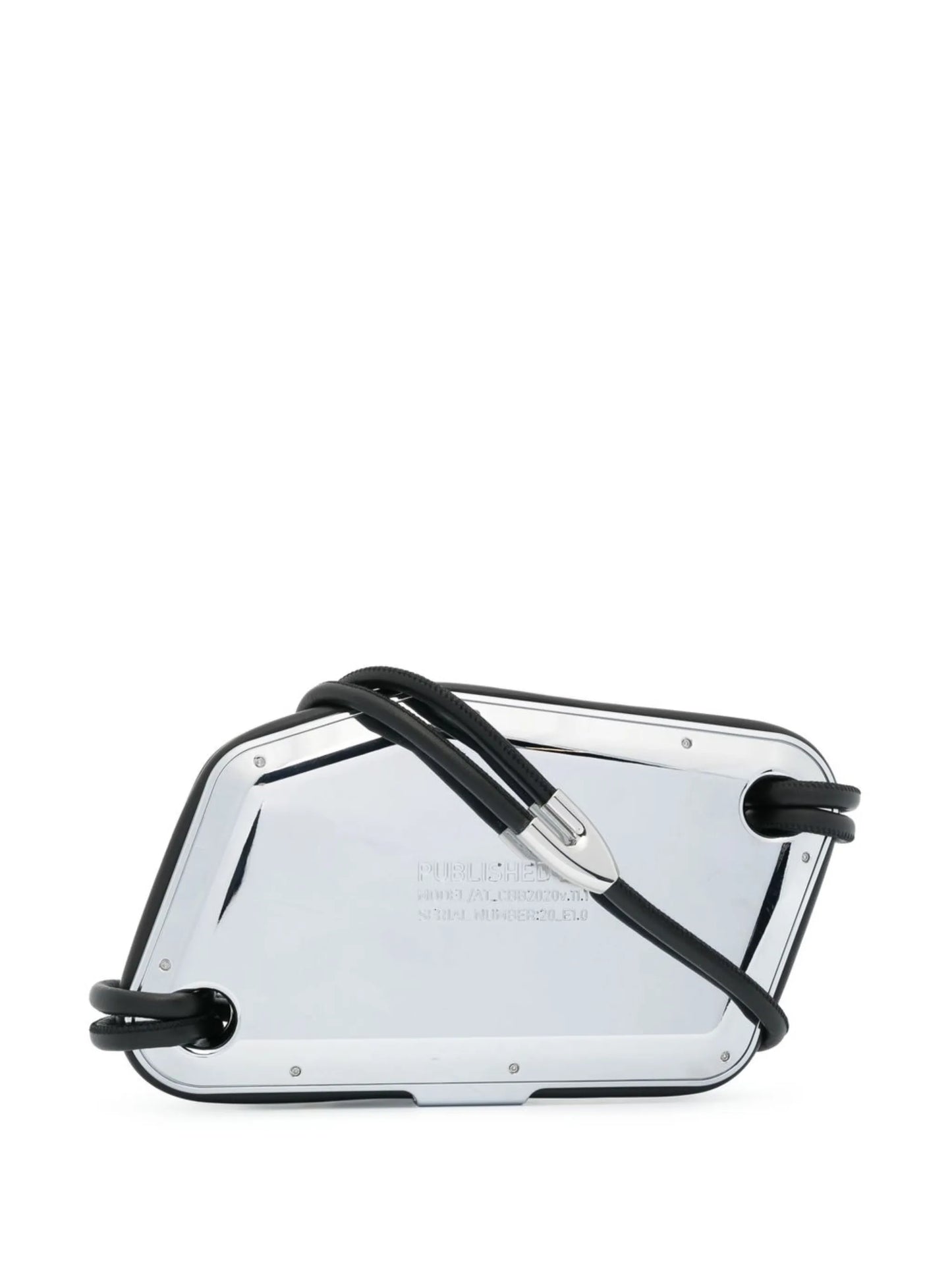 engraved-logo crossbody bag