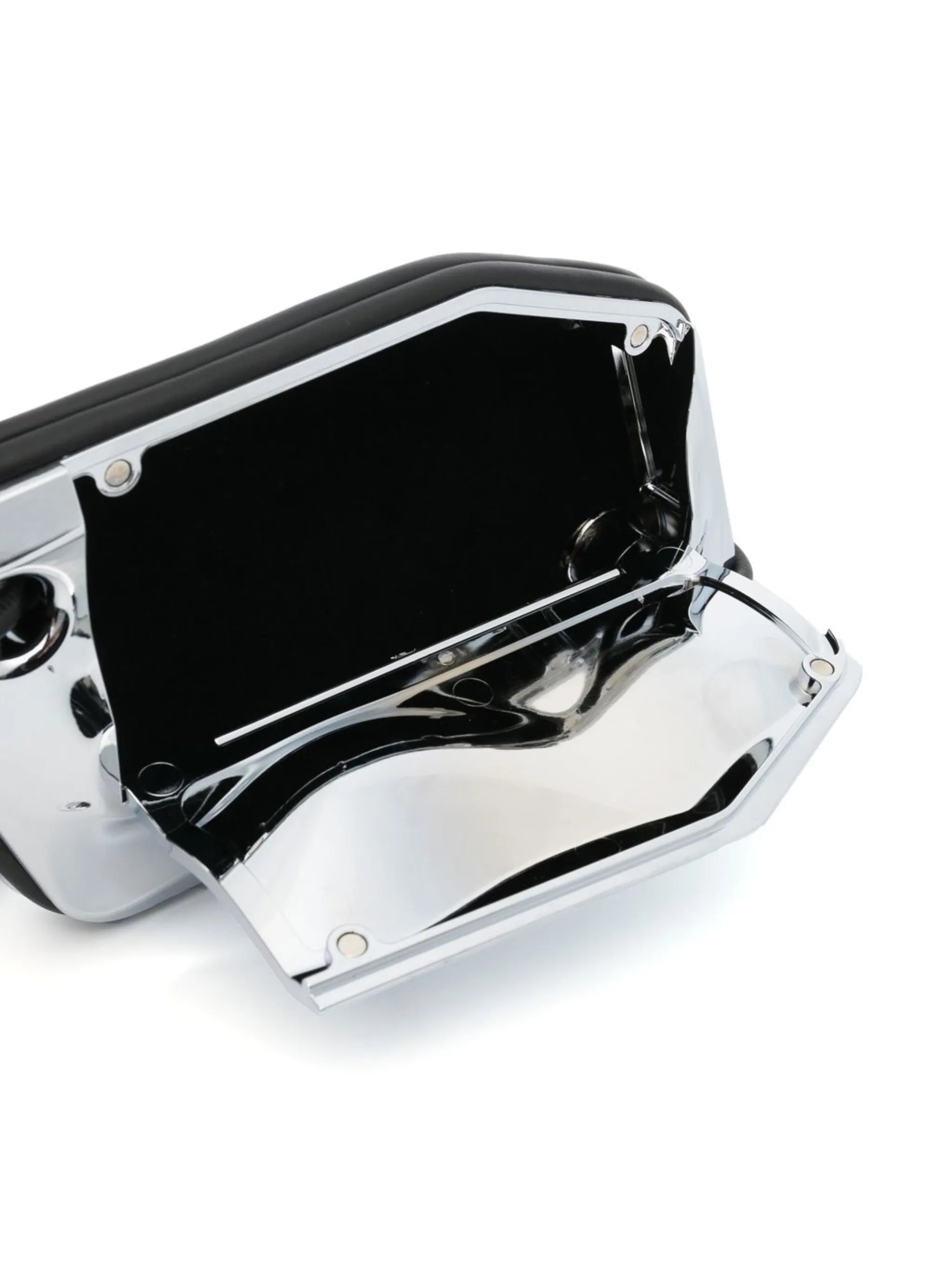 engraved-logo crossbody bag