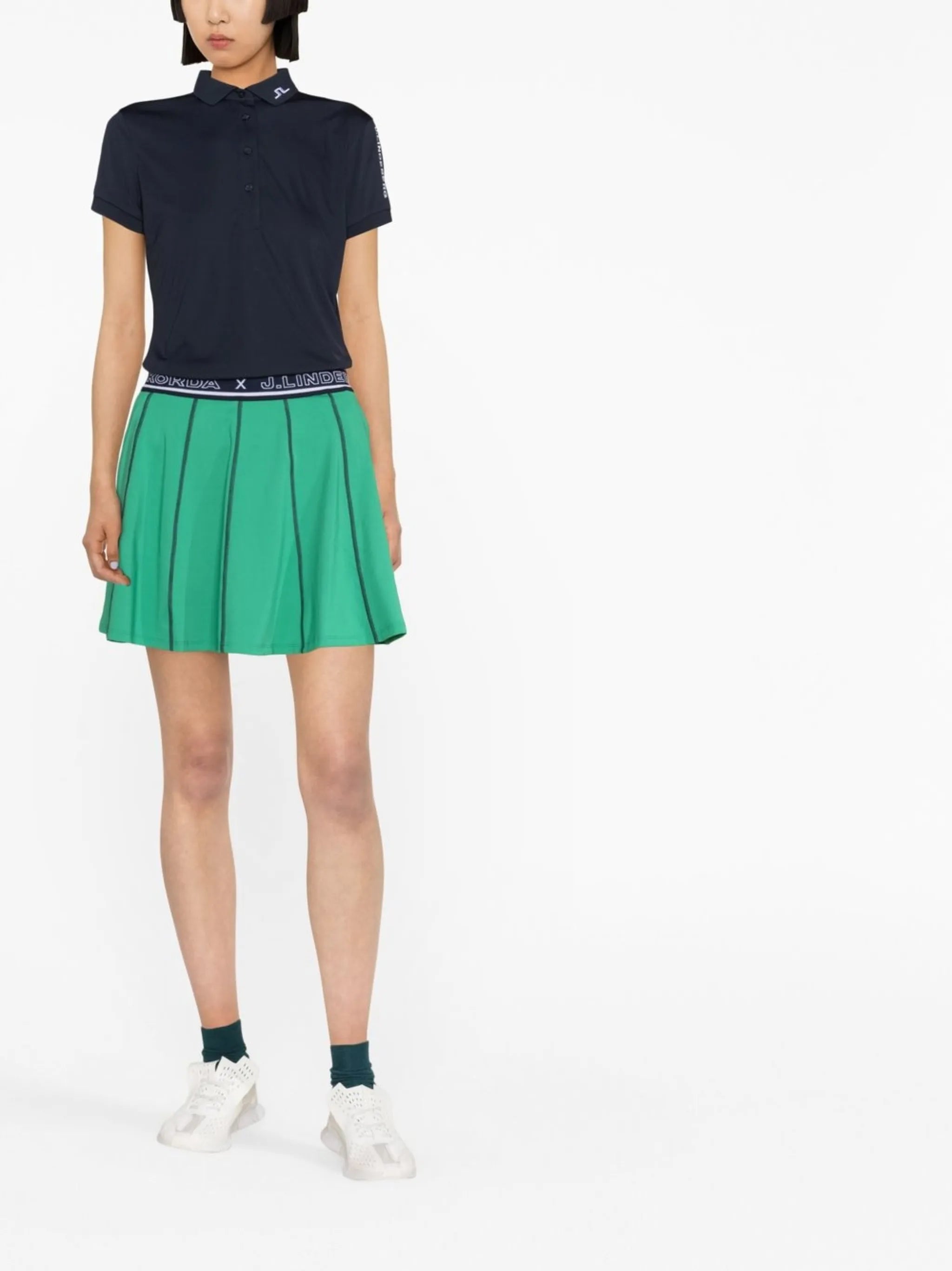 embroidered-logo polo top