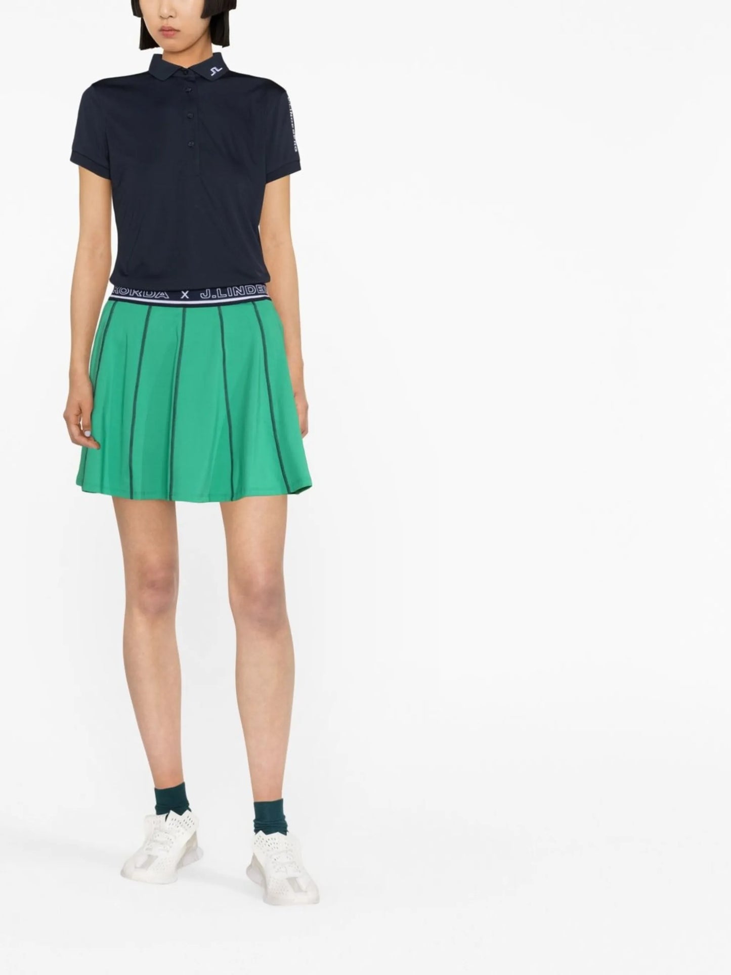 embroidered-logo polo top