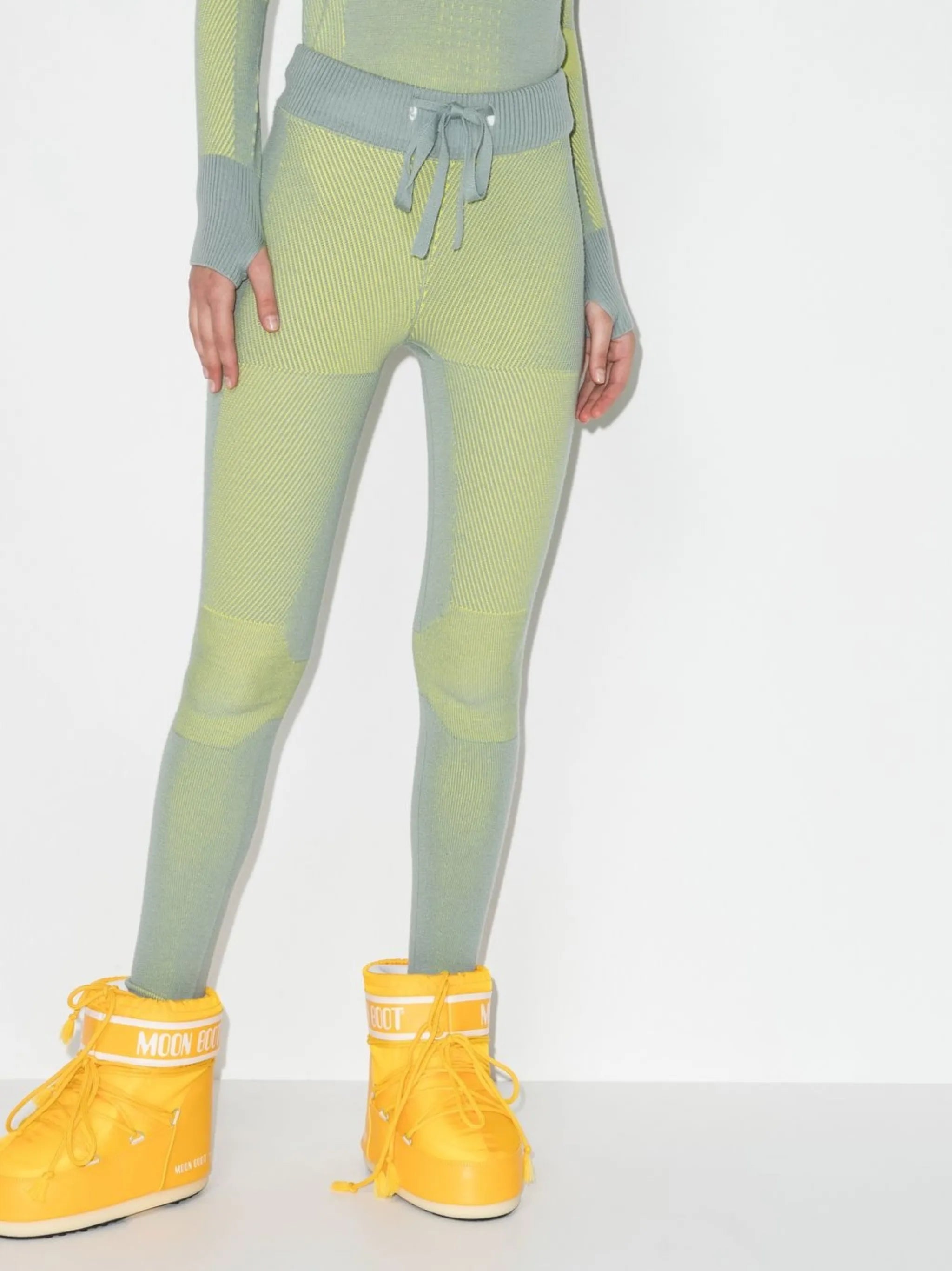drawstring knitted trousers