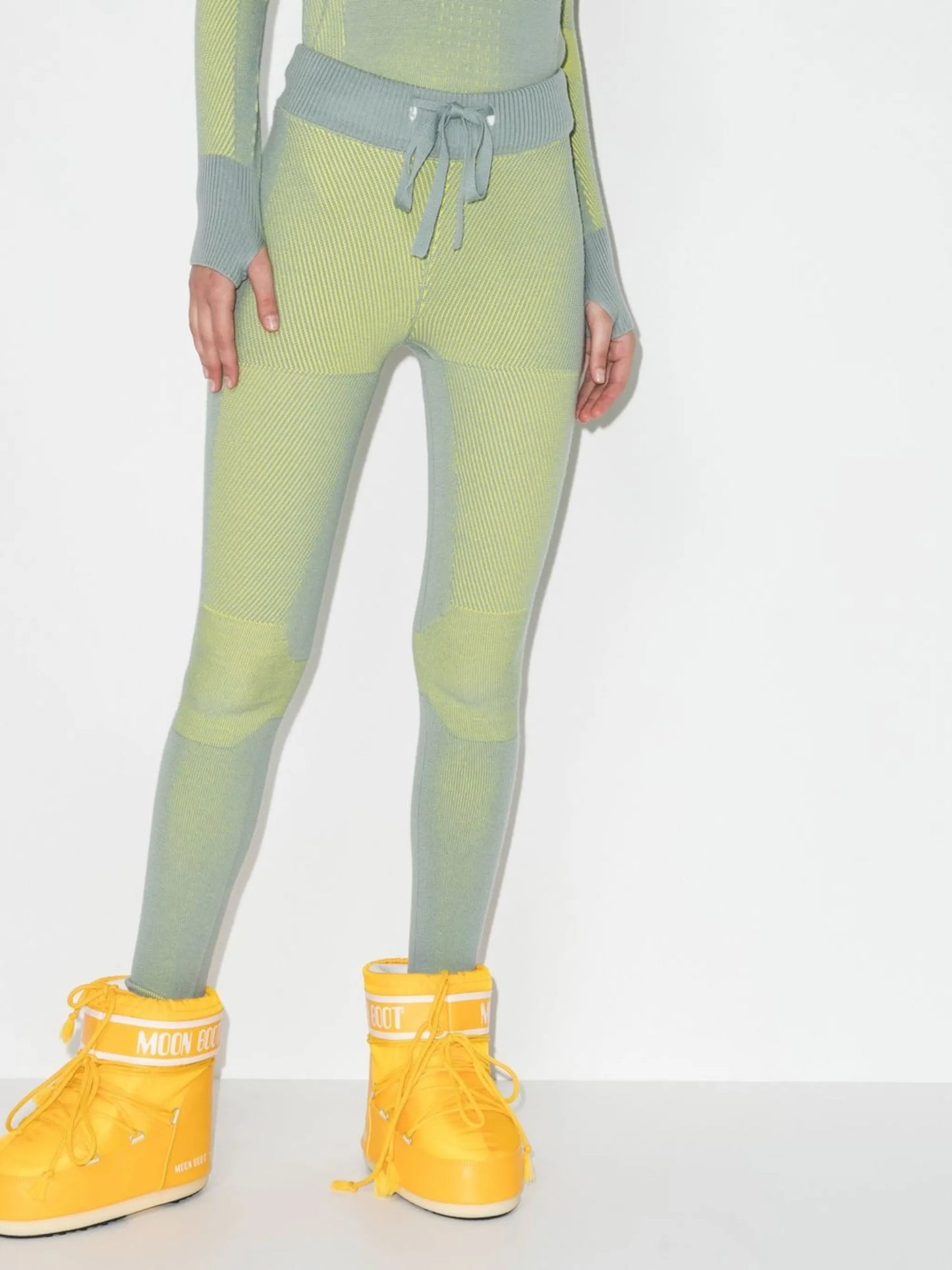 drawstring knitted trousers