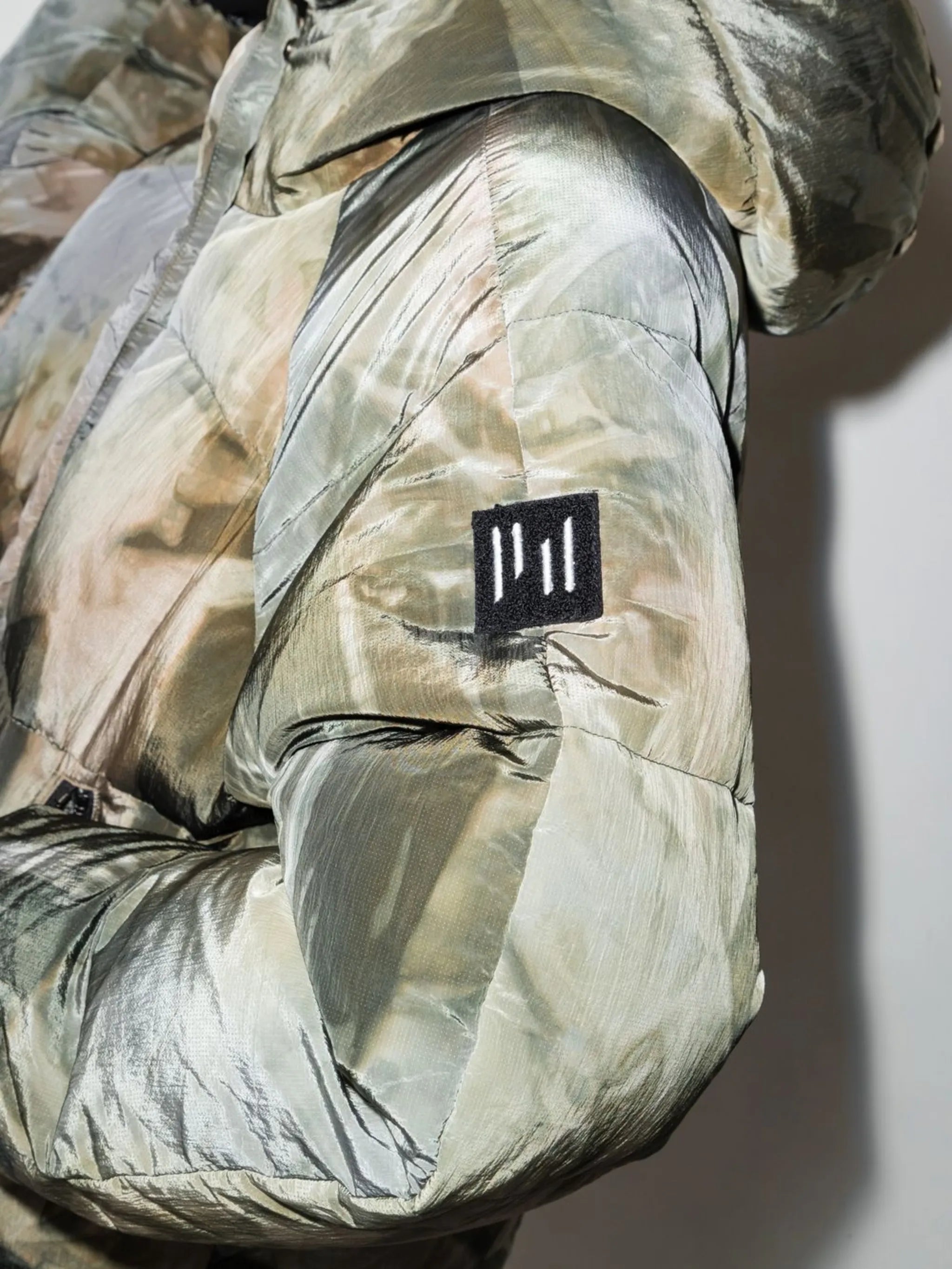 tie-dye print puffer jacket