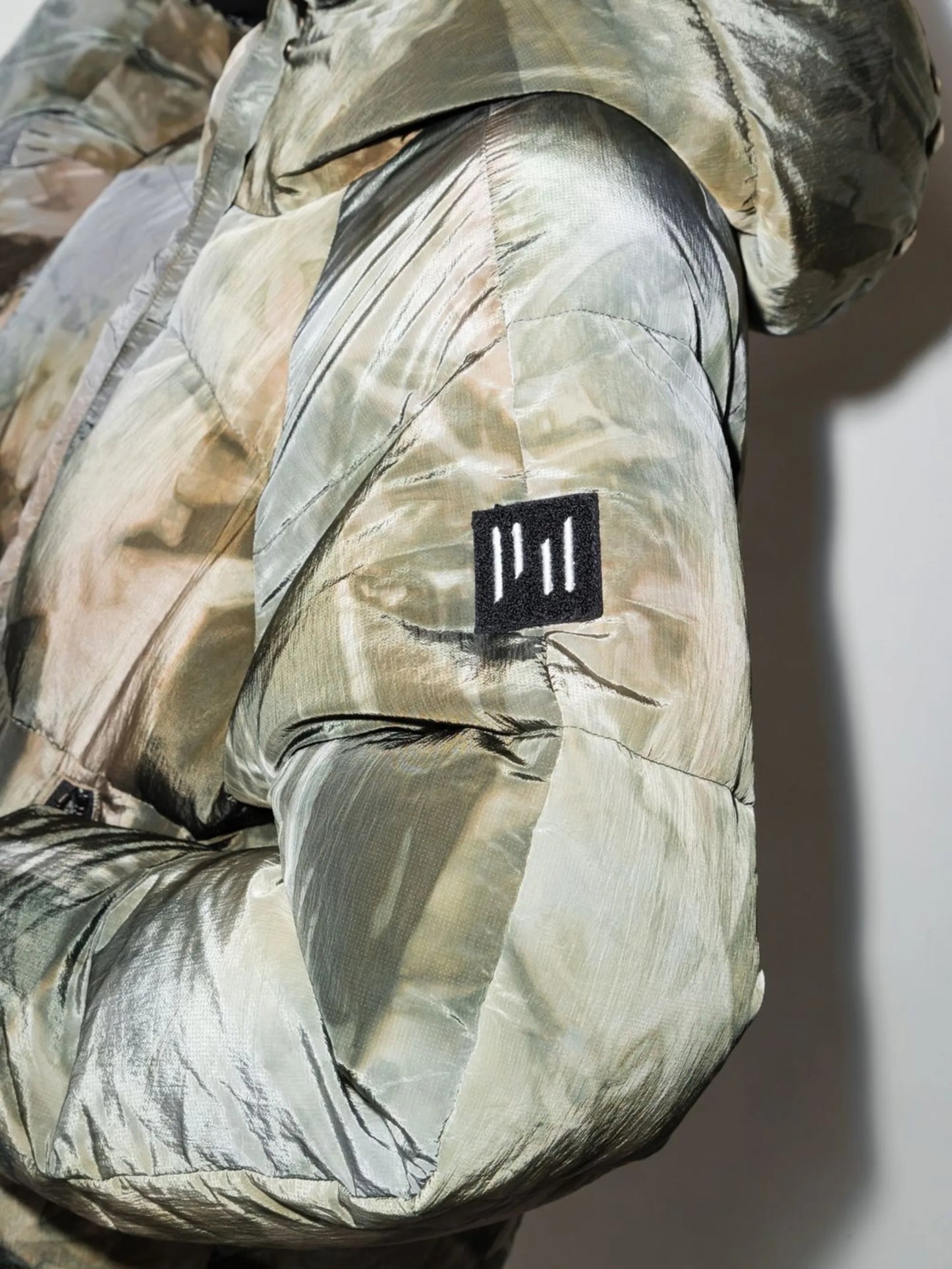 tie-dye print puffer jacket