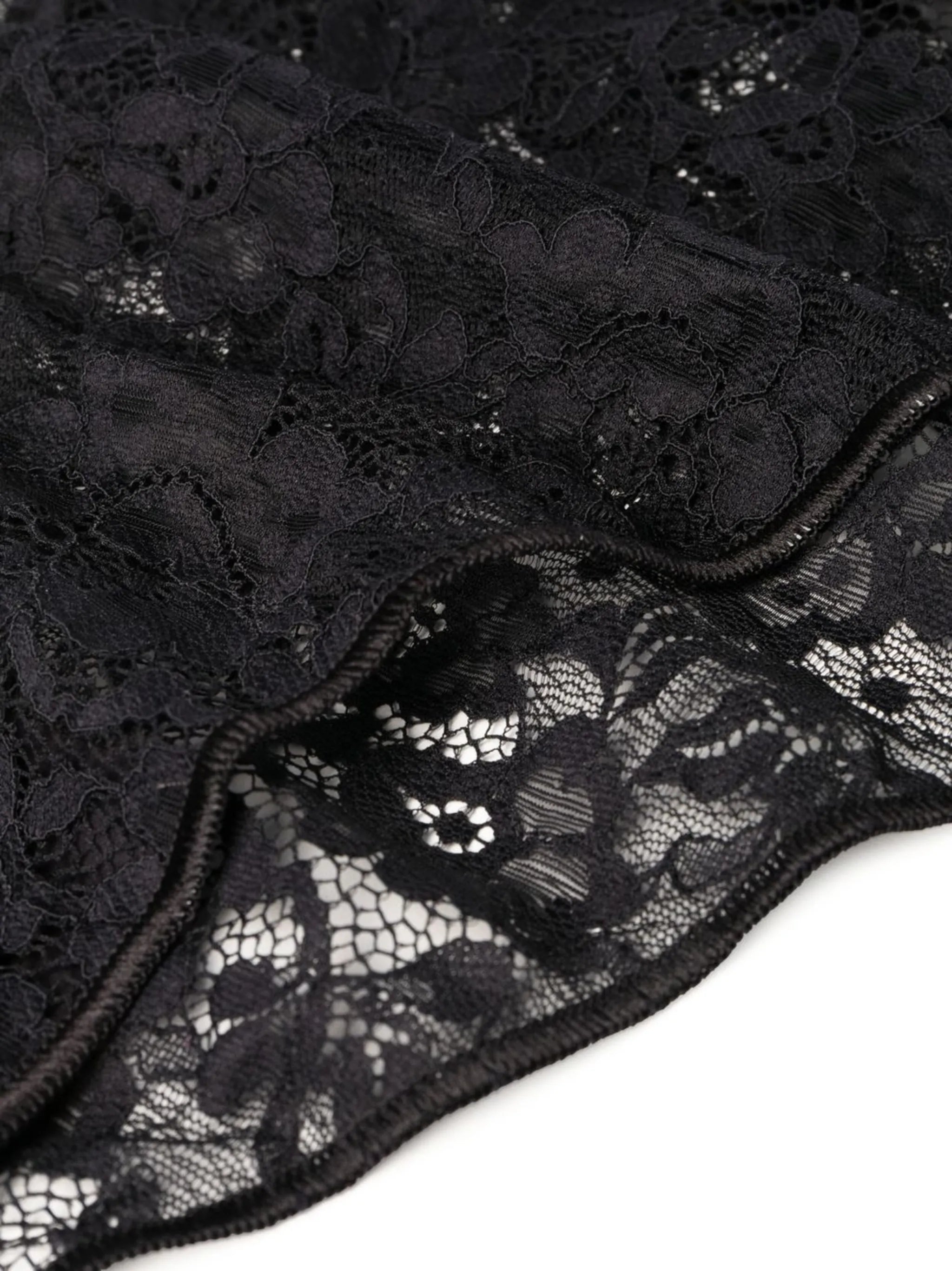 floral-lace high waisted briefs