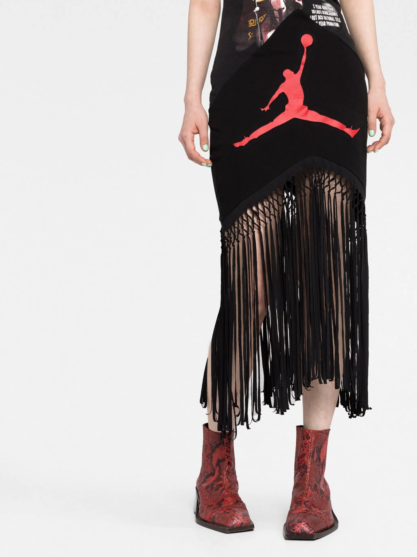 graphic-print halterneck dress