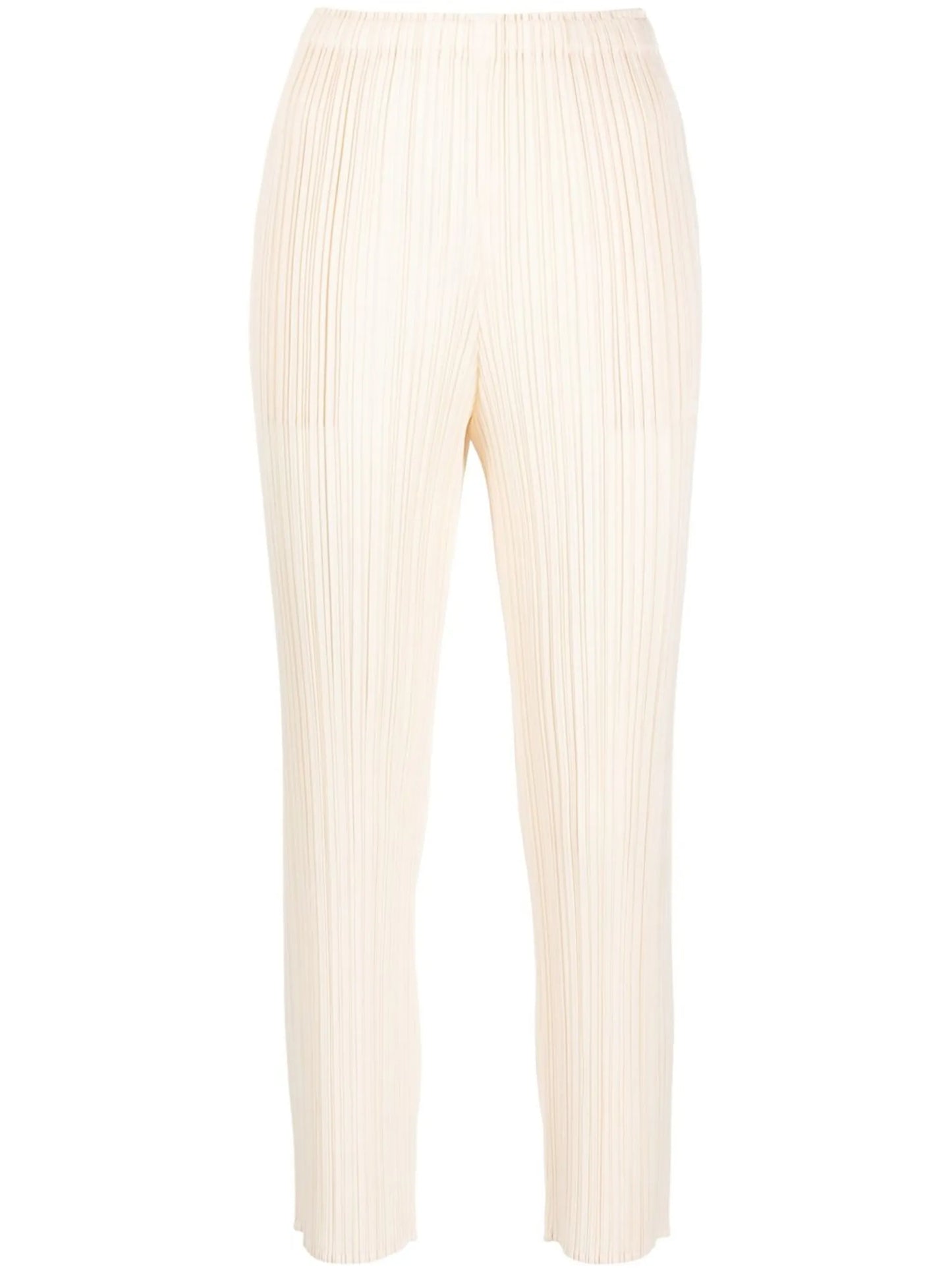 pleated cropped trousers