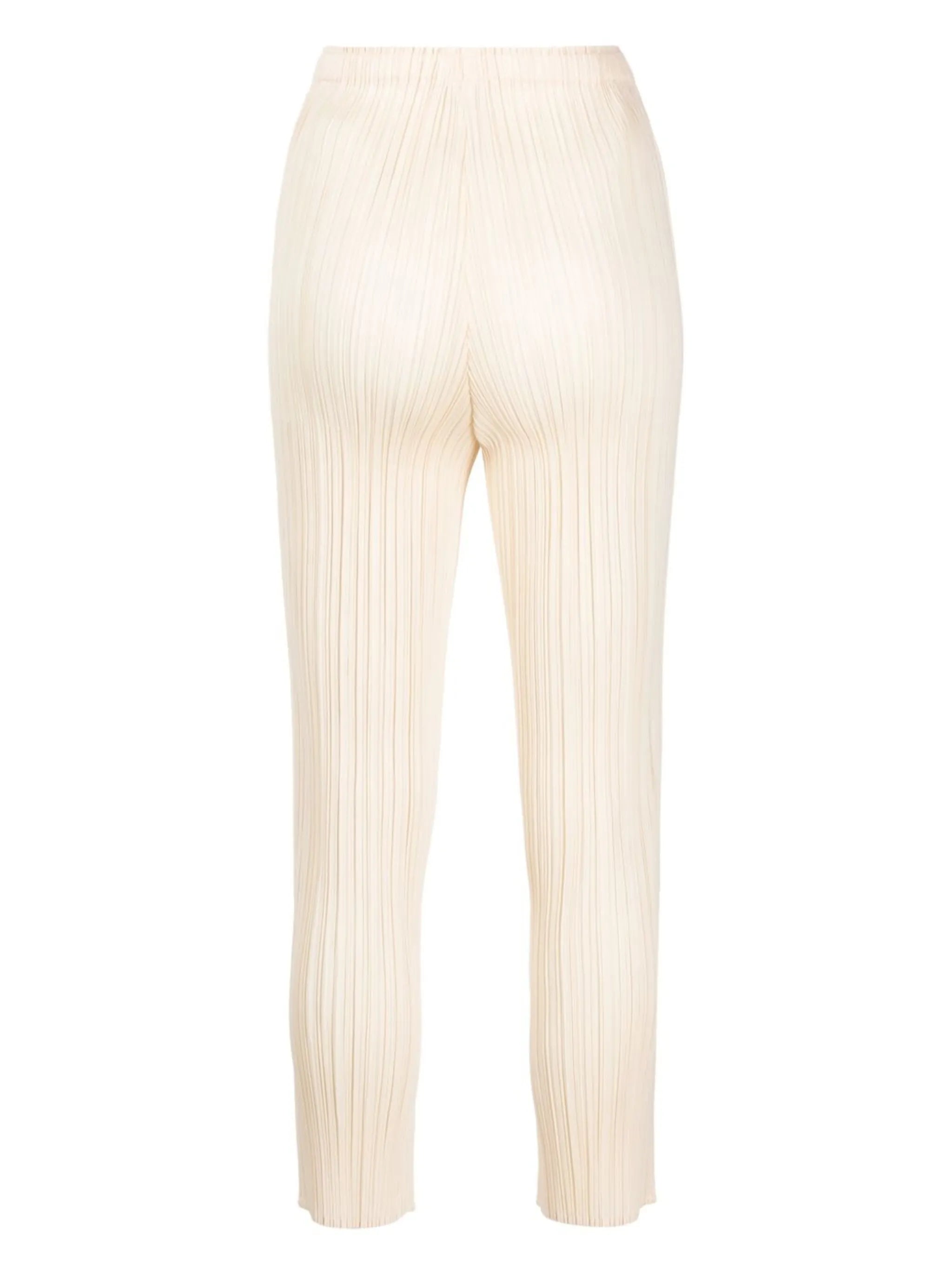 pleated cropped trousers