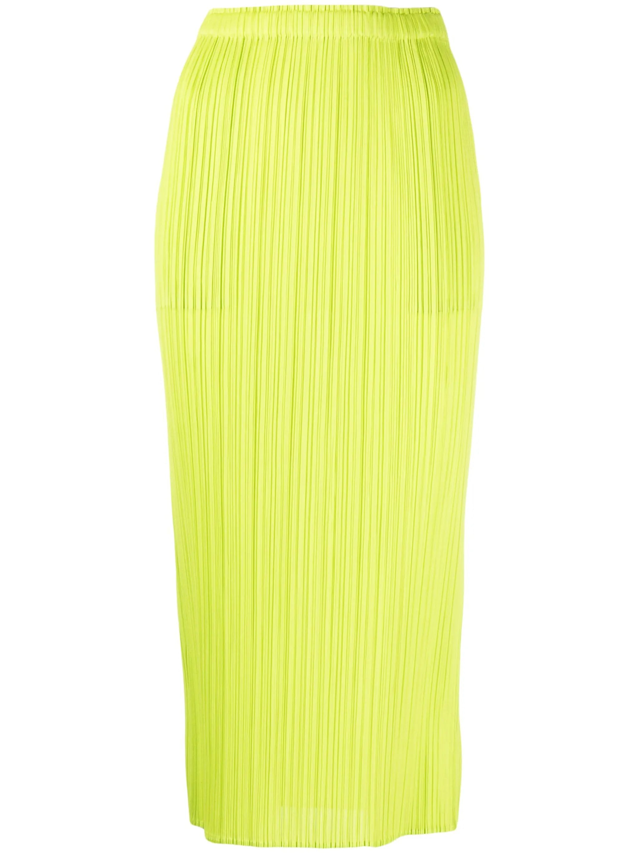 fine-pleated midi skirt