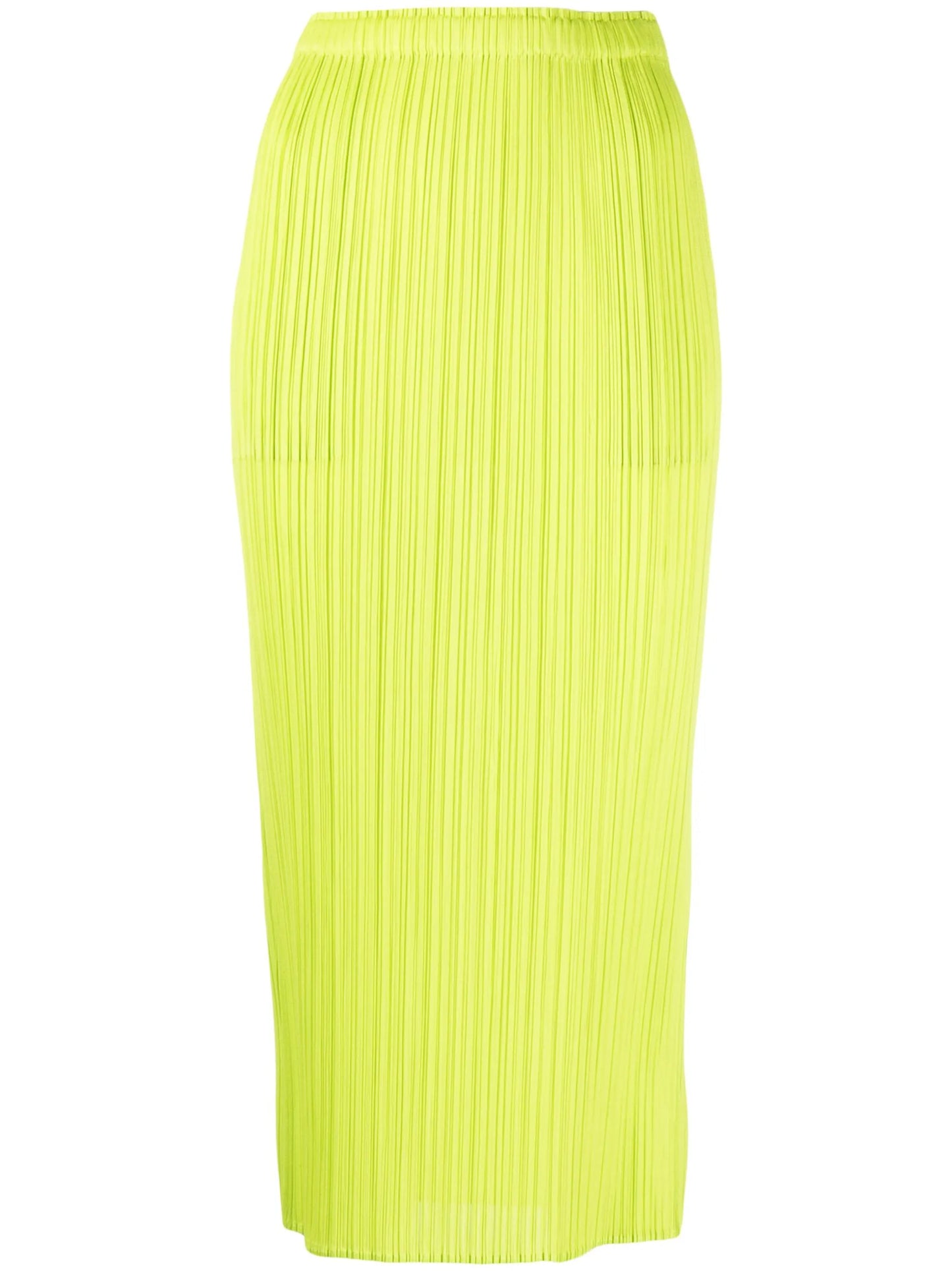 fine-pleated midi skirt