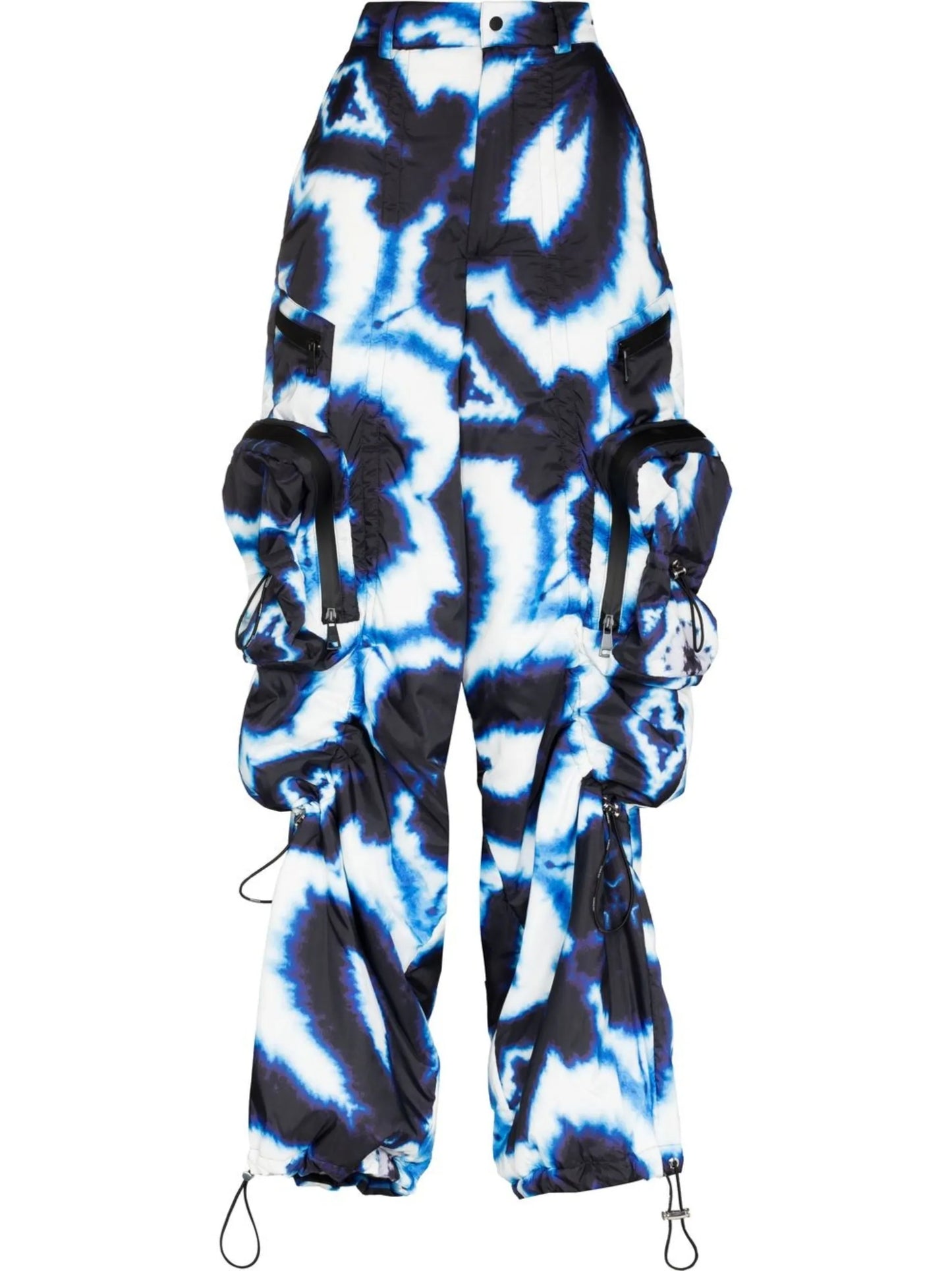 tie-dye wide-leg trousers