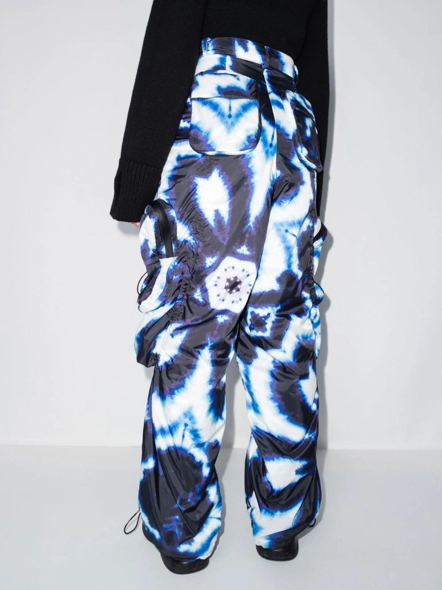 tie-dye wide-leg trousers