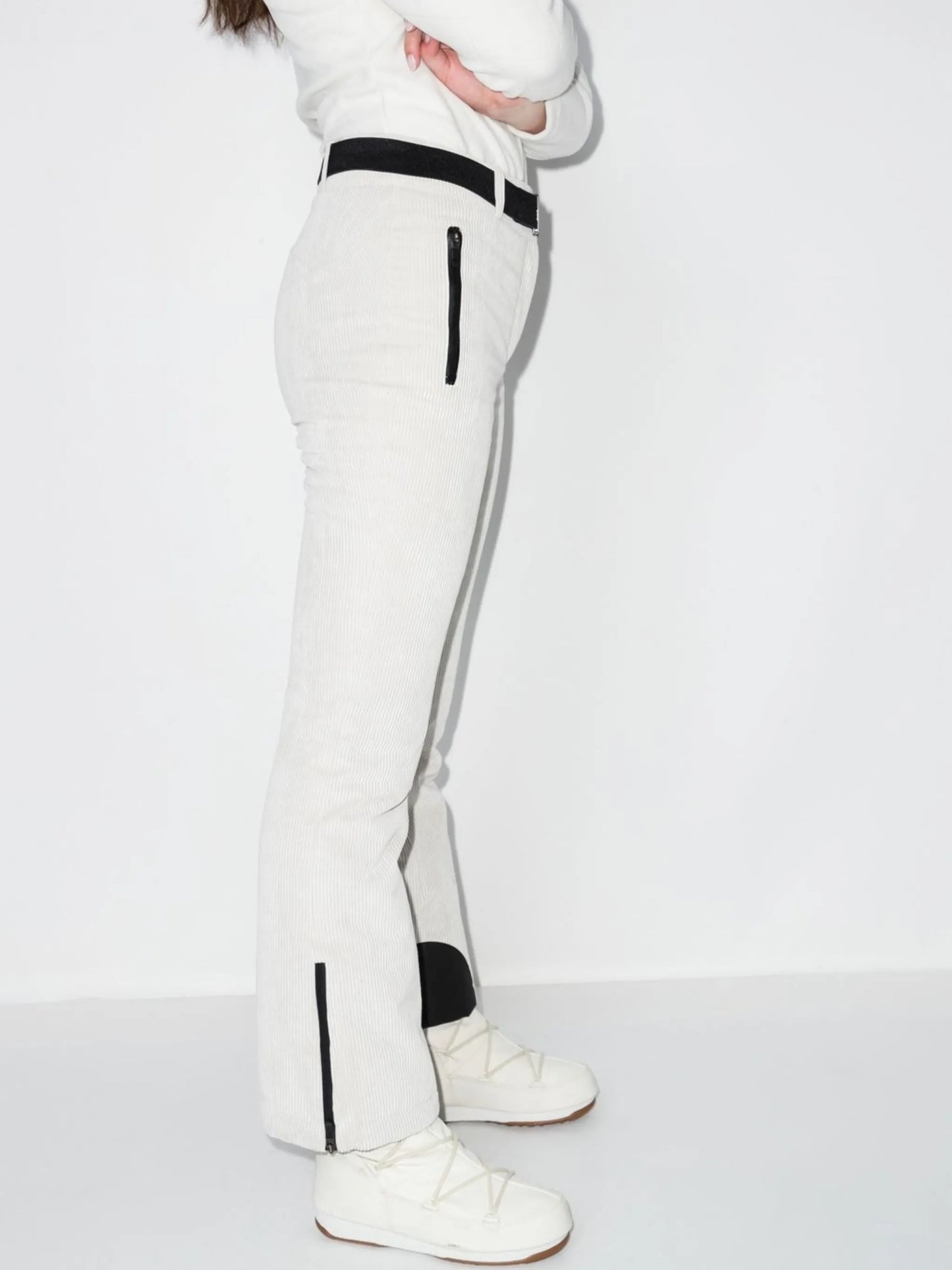 corduroy colour-block ski trousers