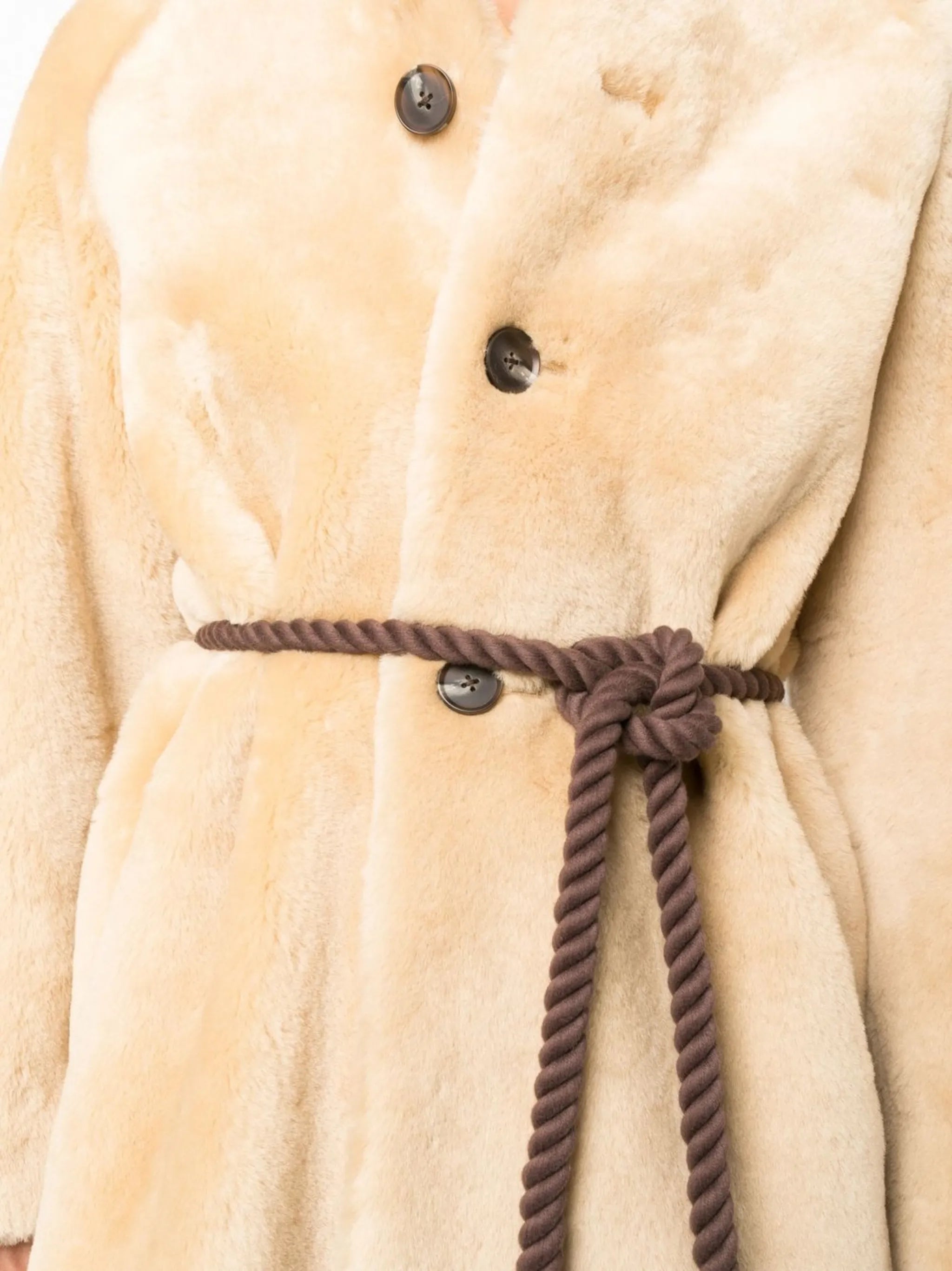 belted shearling coat