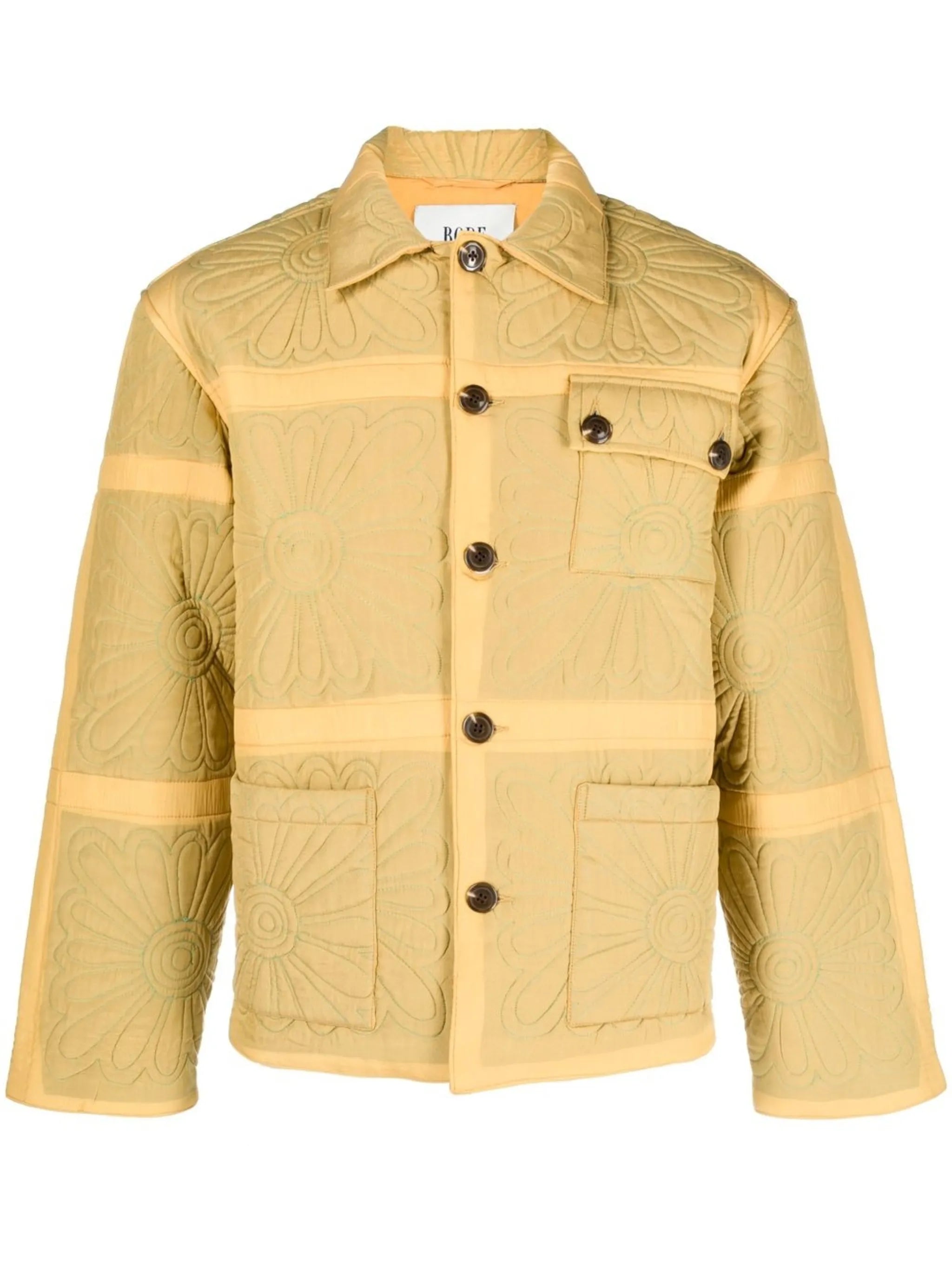 botanic shadow-quilt jacket
