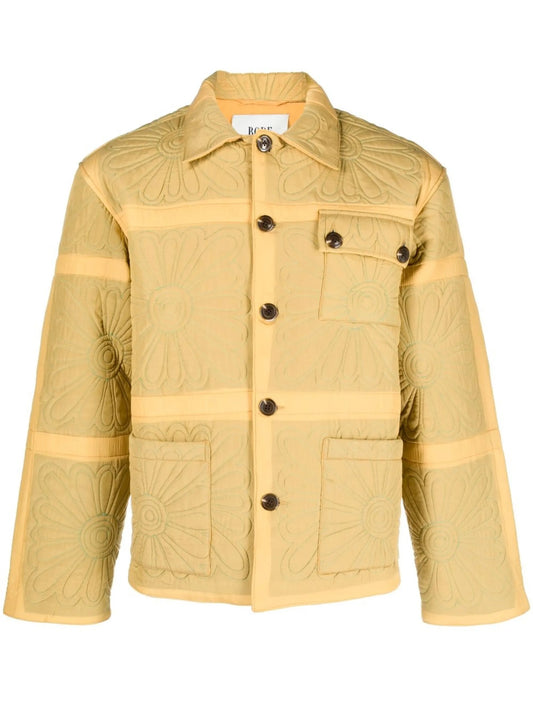 botanic shadow-quilt jacket