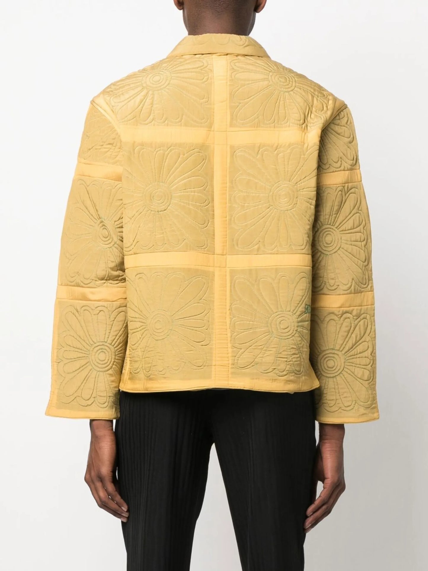 botanic shadow-quilt jacket
