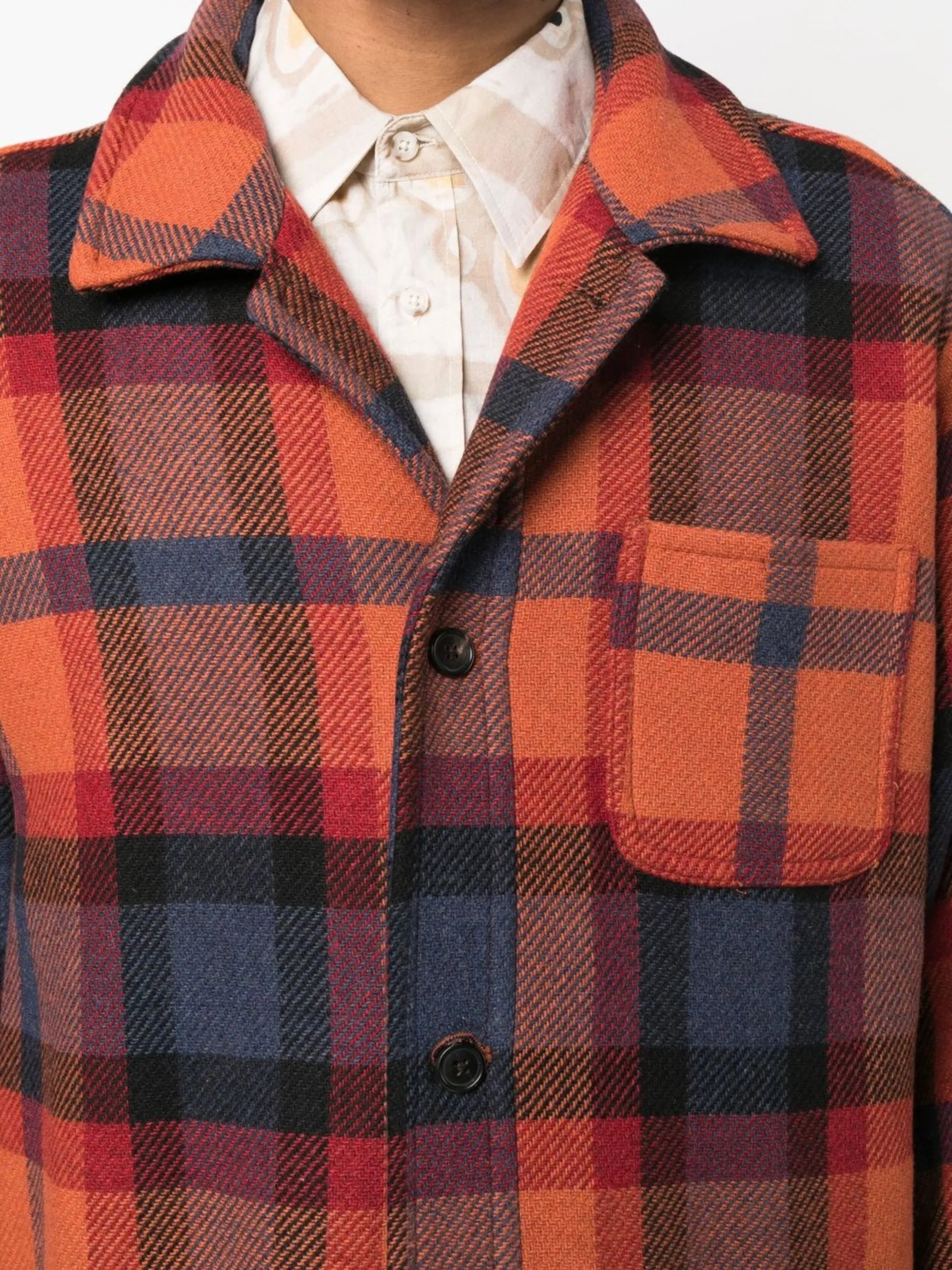 Clinton Street plaid-check coat