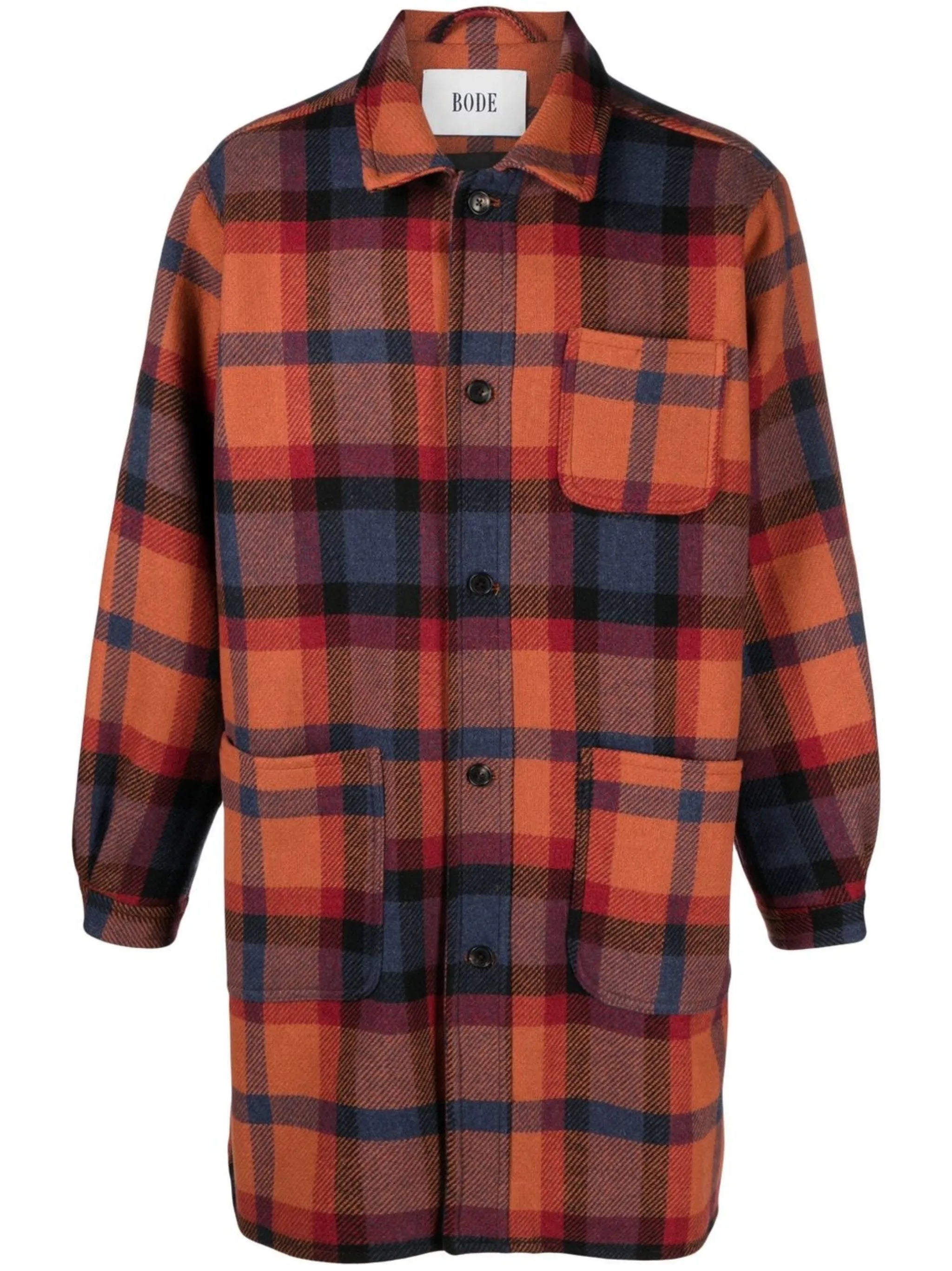 Clinton Street plaid-check coat