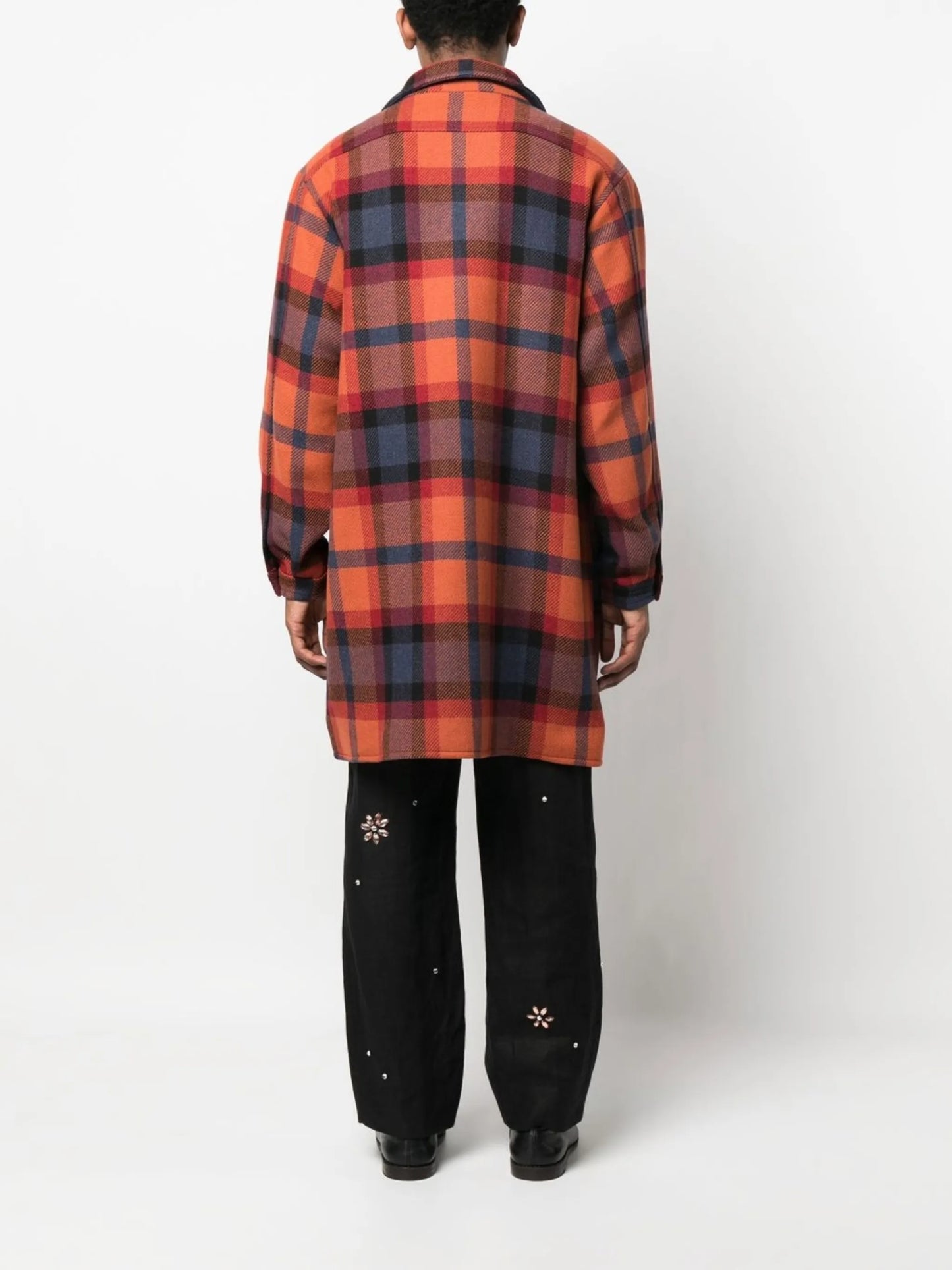 Clinton Street plaid-check coat